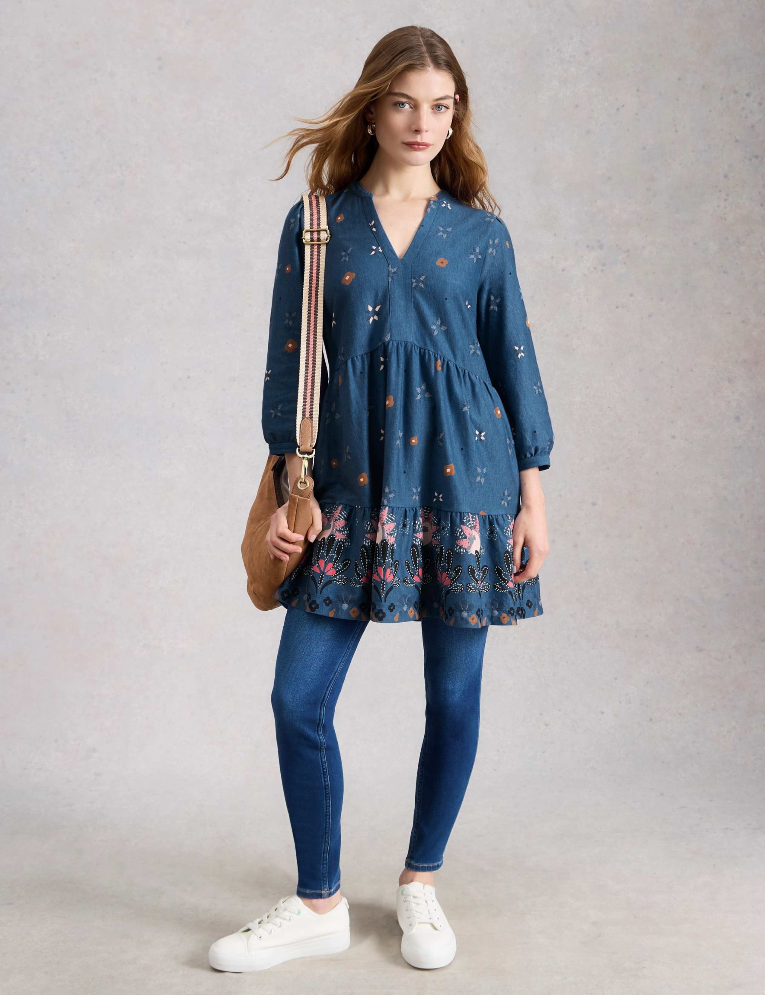 Pure Cotton Floral Tunic 3 of 6