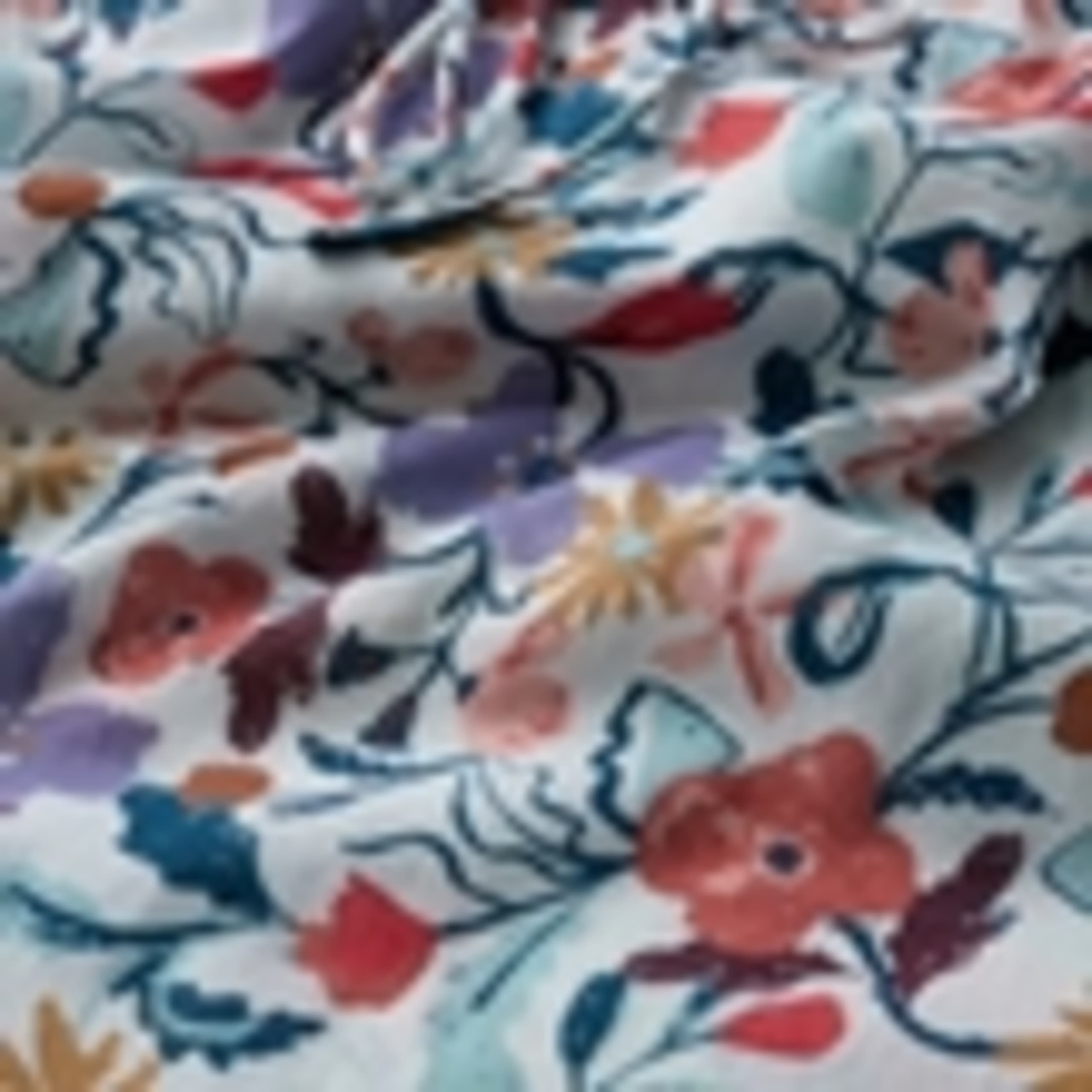 Pure Cotton Floral V-Neck Tie Detail Top 5 of 5