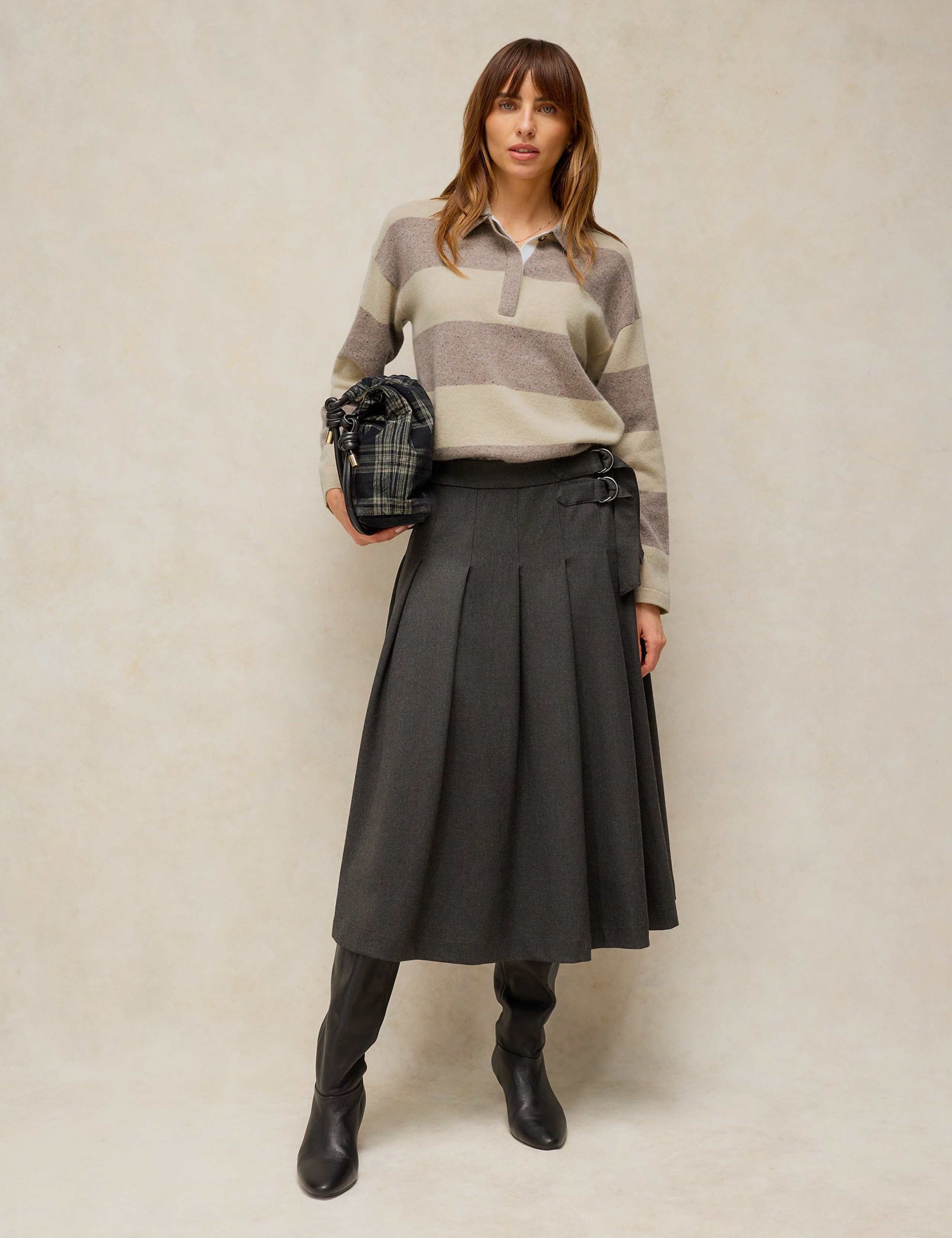 Pure Cashmere Printed Collared Jumper 4 of 6