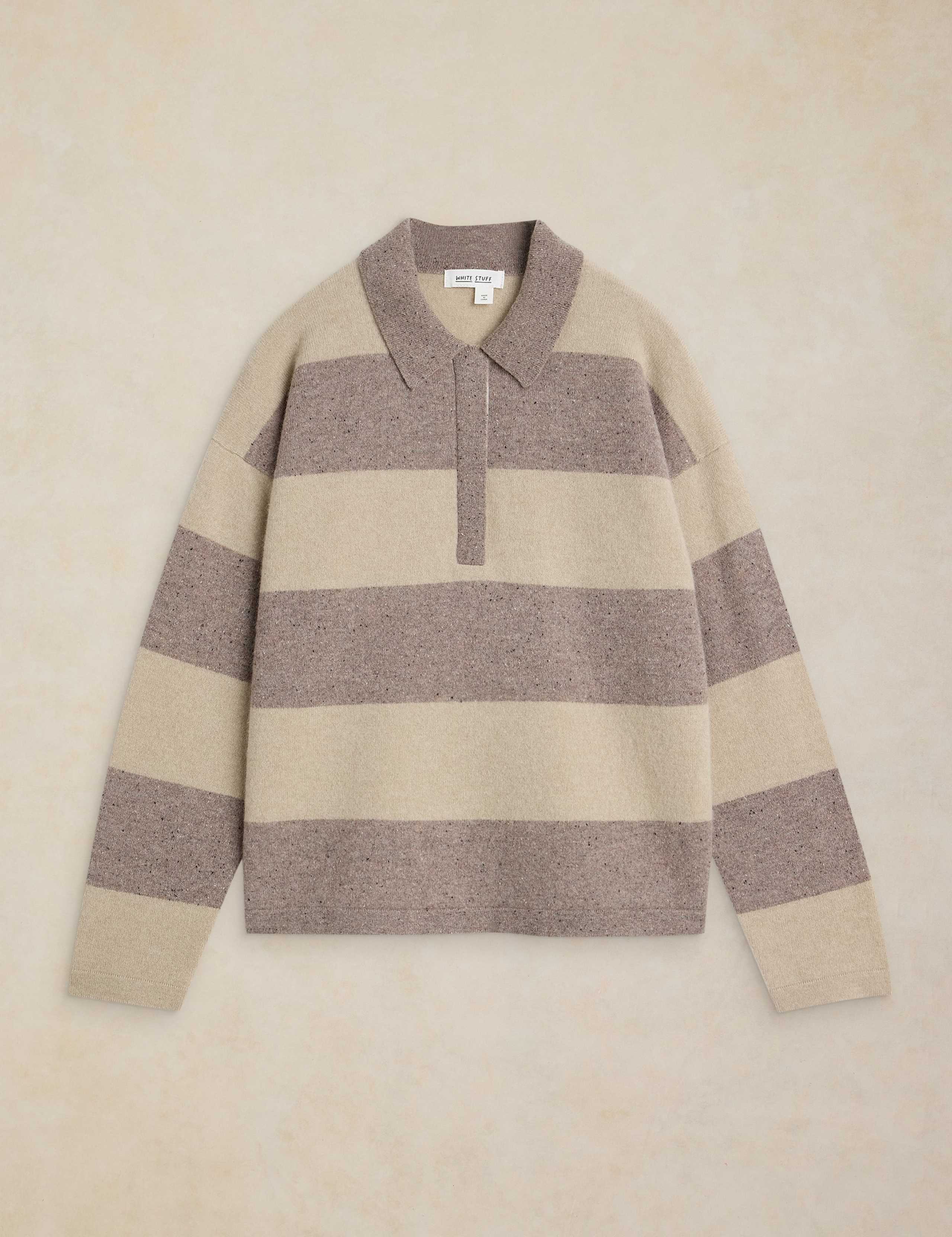 Pure Cashmere Printed Collared Jumper 2 of 6