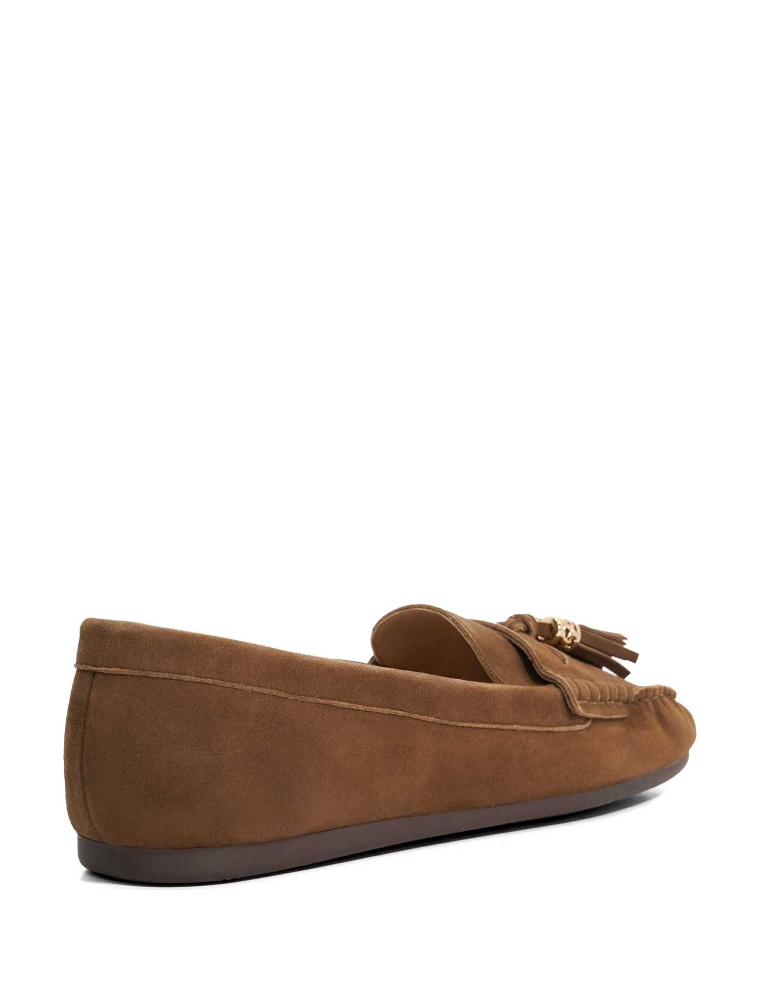 Leather Tassel Flat Loafers 3 of 5