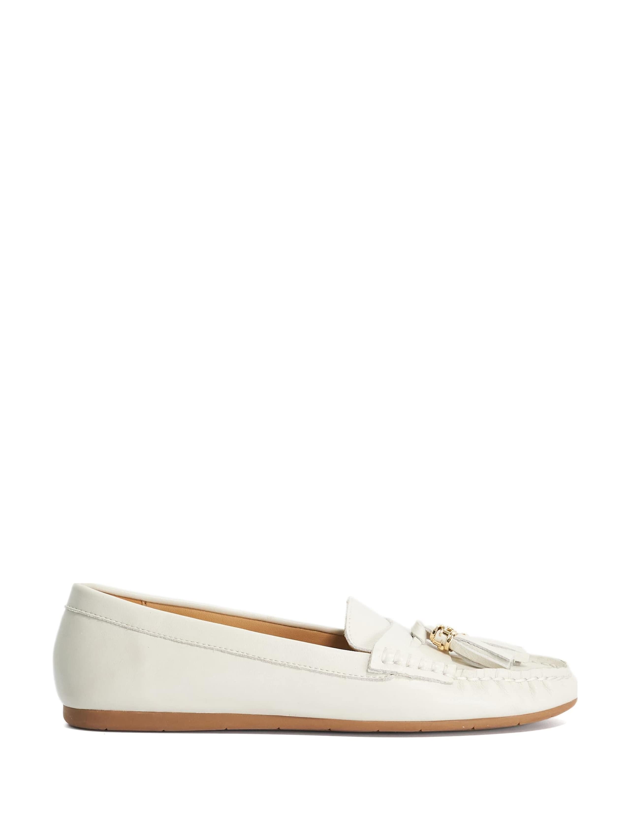 Leather Tassel Flat Loafers 1 of 6