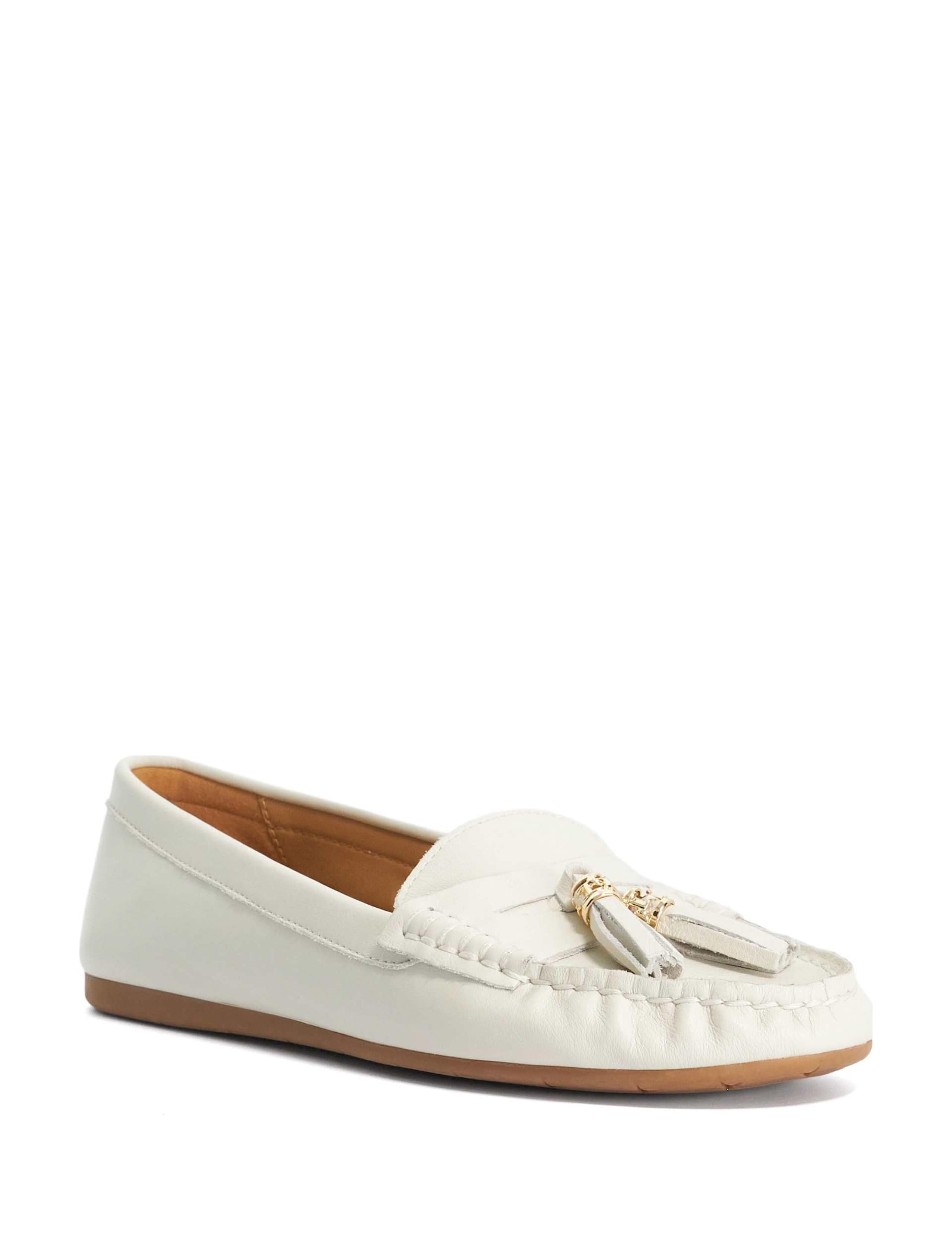 Leather Tassel Flat Loafers 2 of 6