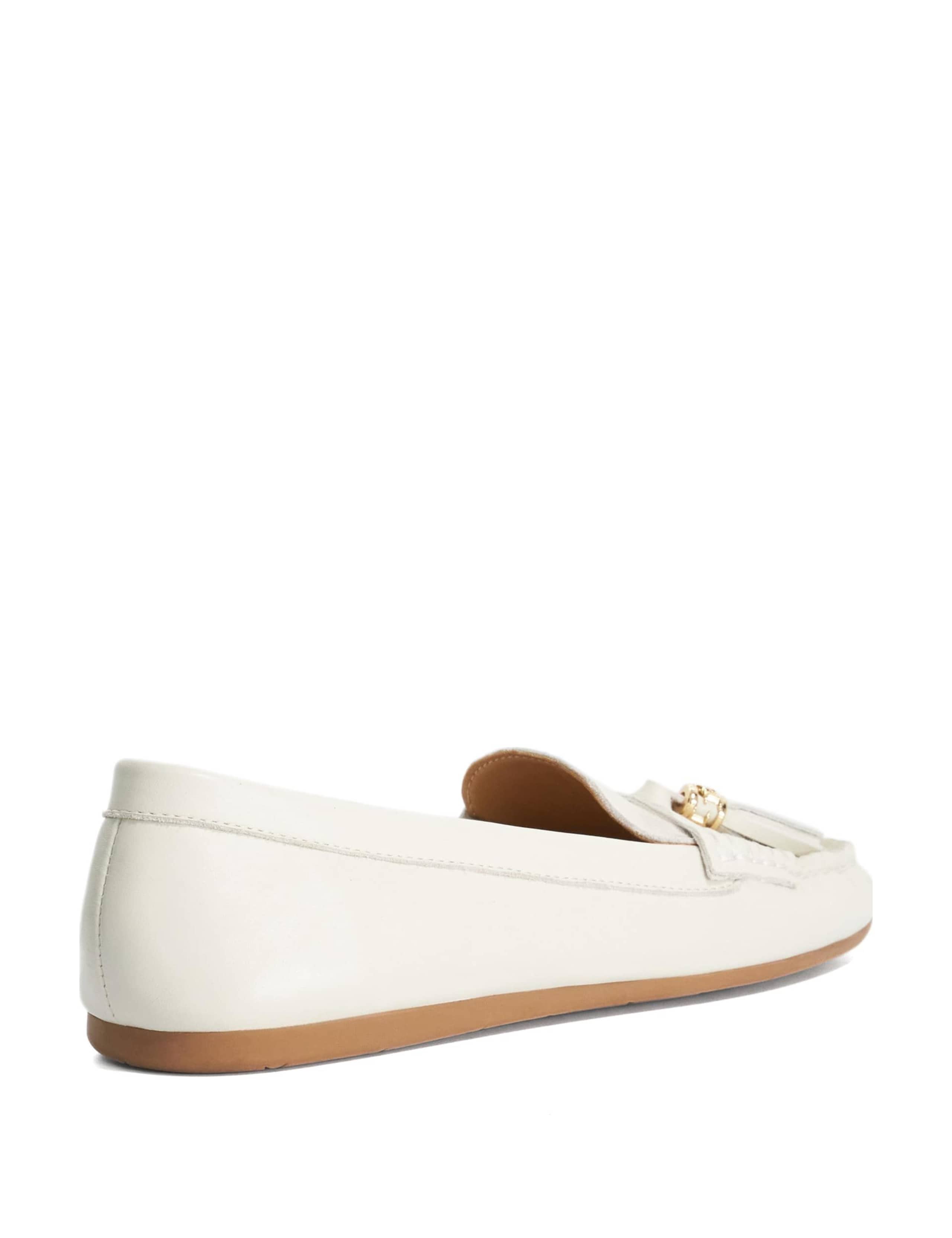 Leather Tassel Flat Loafers 4 of 6