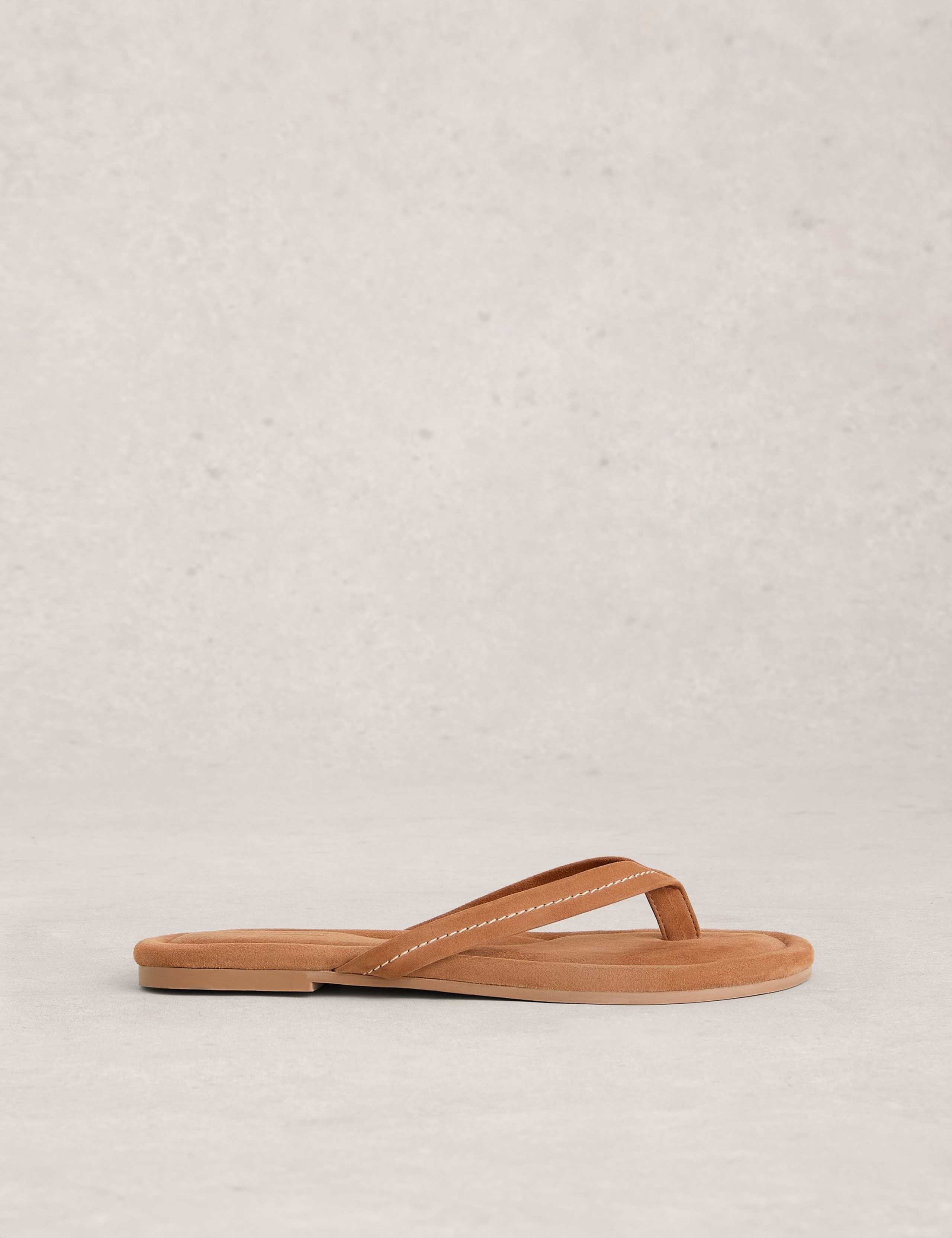 Suede Flat Flip Flops 1 of 4