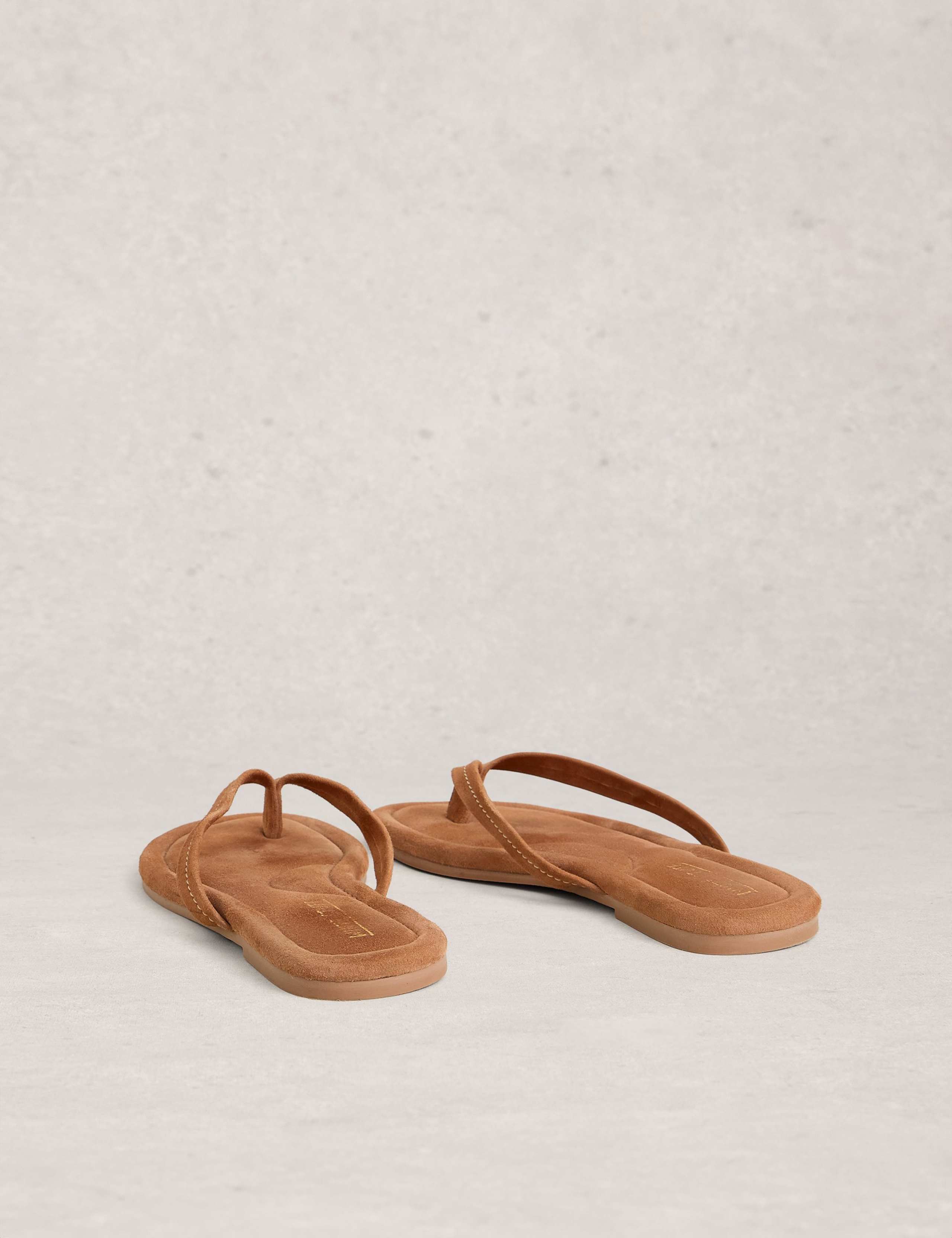 Suede Flat Flip Flops 2 of 4