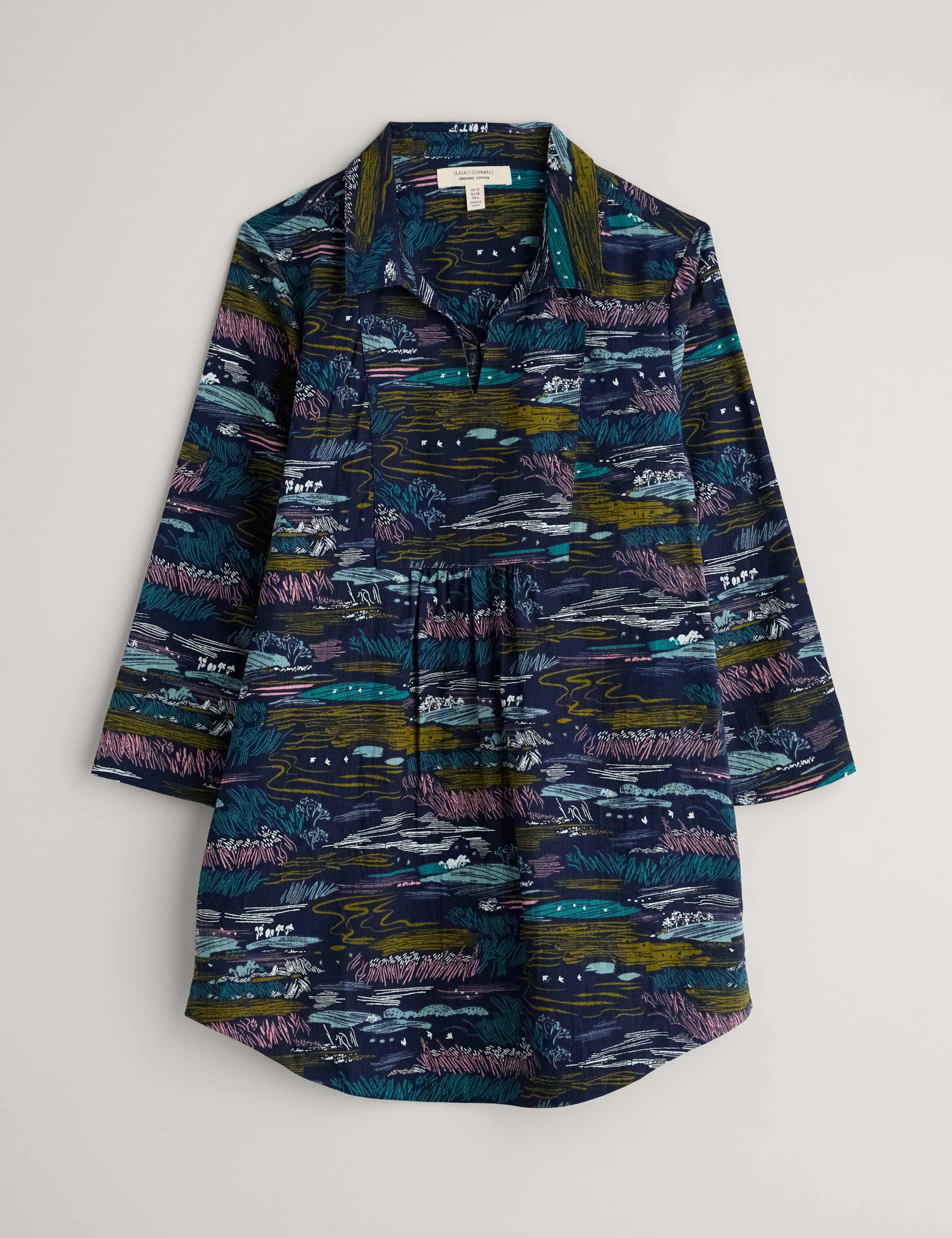 Pure Cotton Printed Notch Neck Tunic 2 of 4