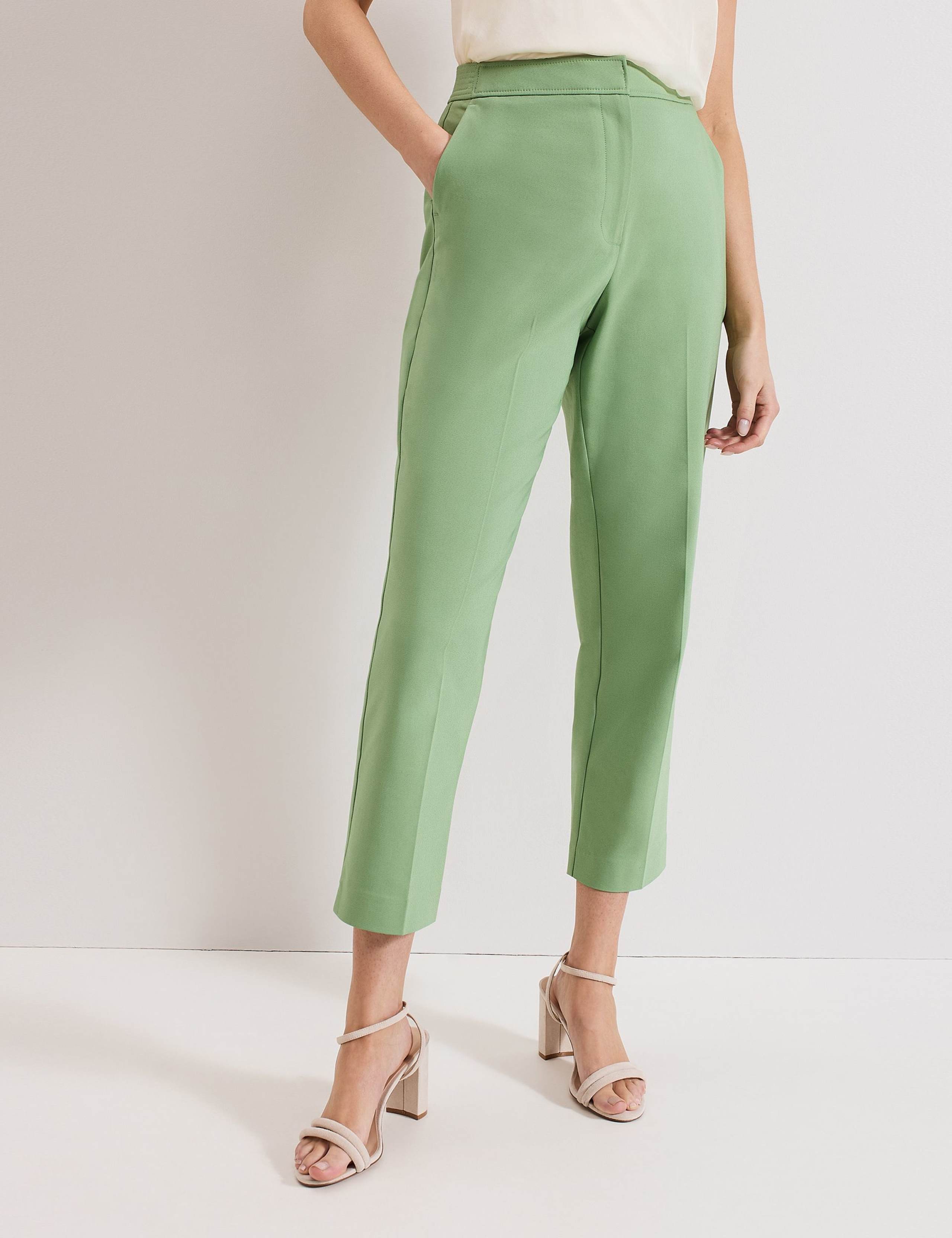 Cotton Rich Tapered Ankle Grazer Trousers 3 of 5
