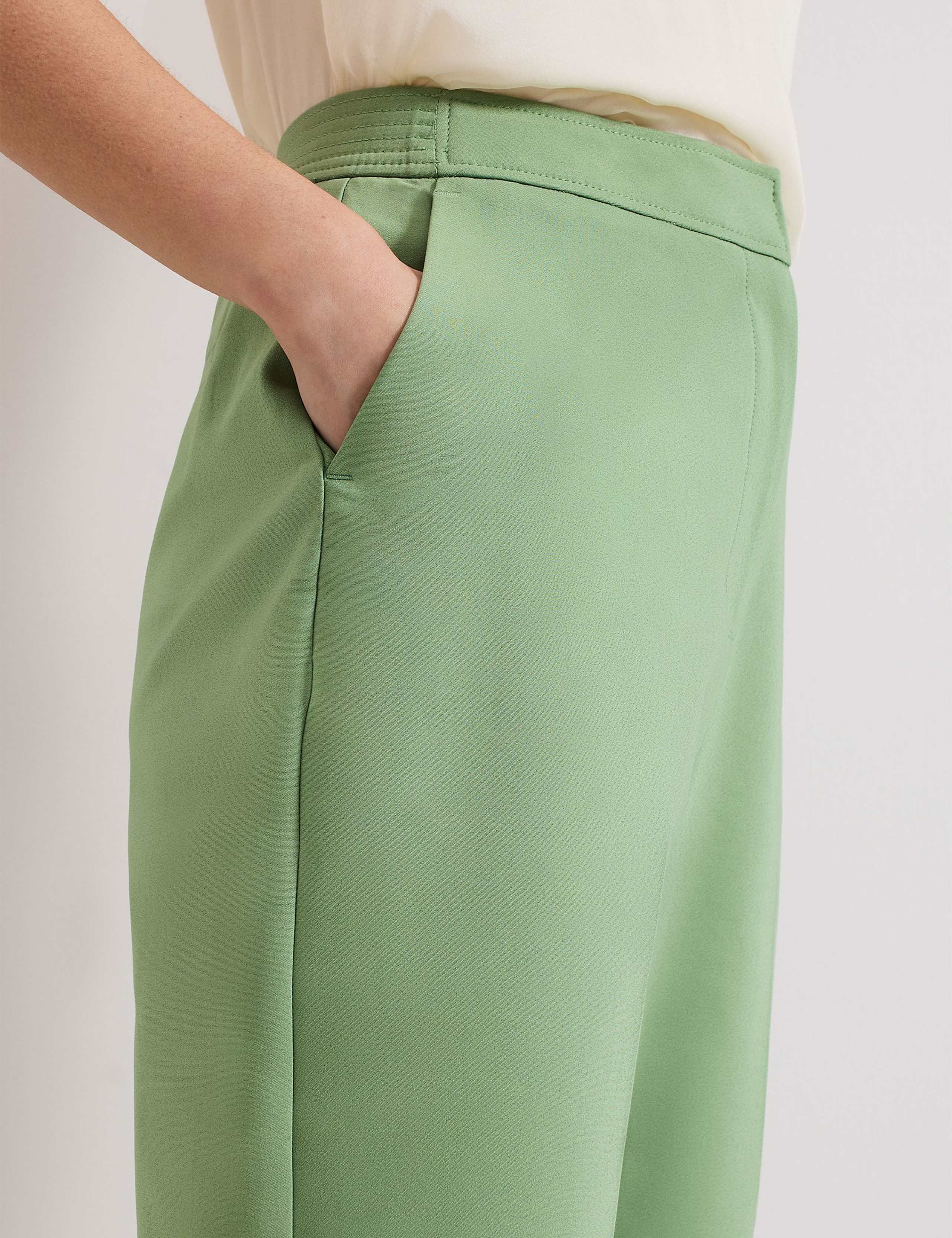 Cotton Rich Tapered Ankle Grazer Trousers 4 of 5