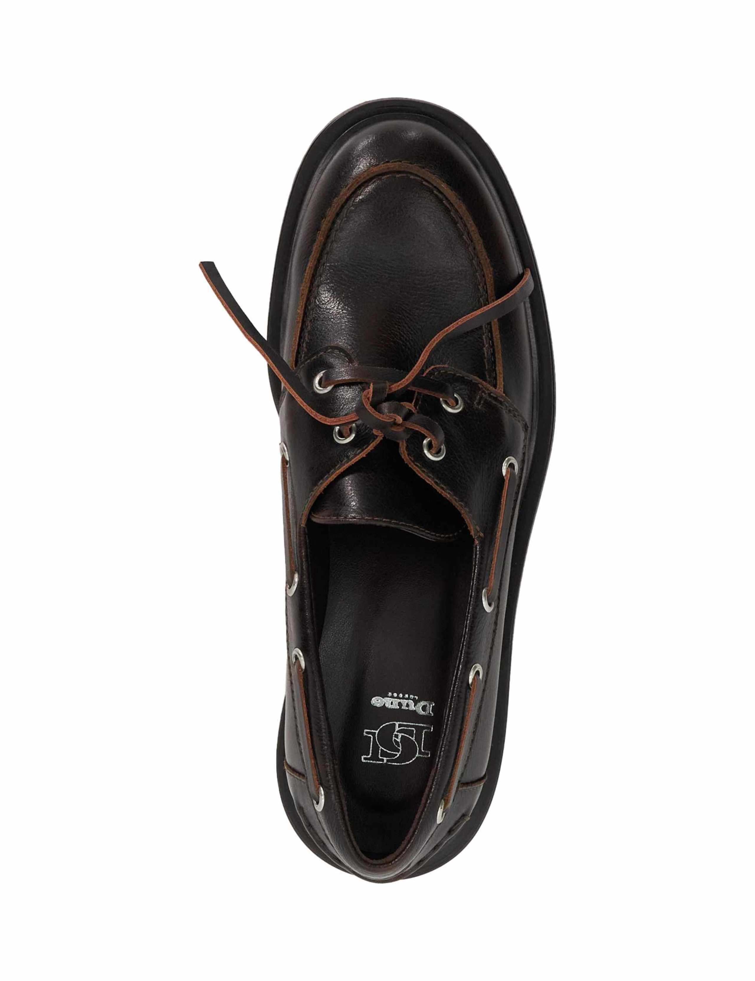 Leather Flat Boat Shoes 4 of 5