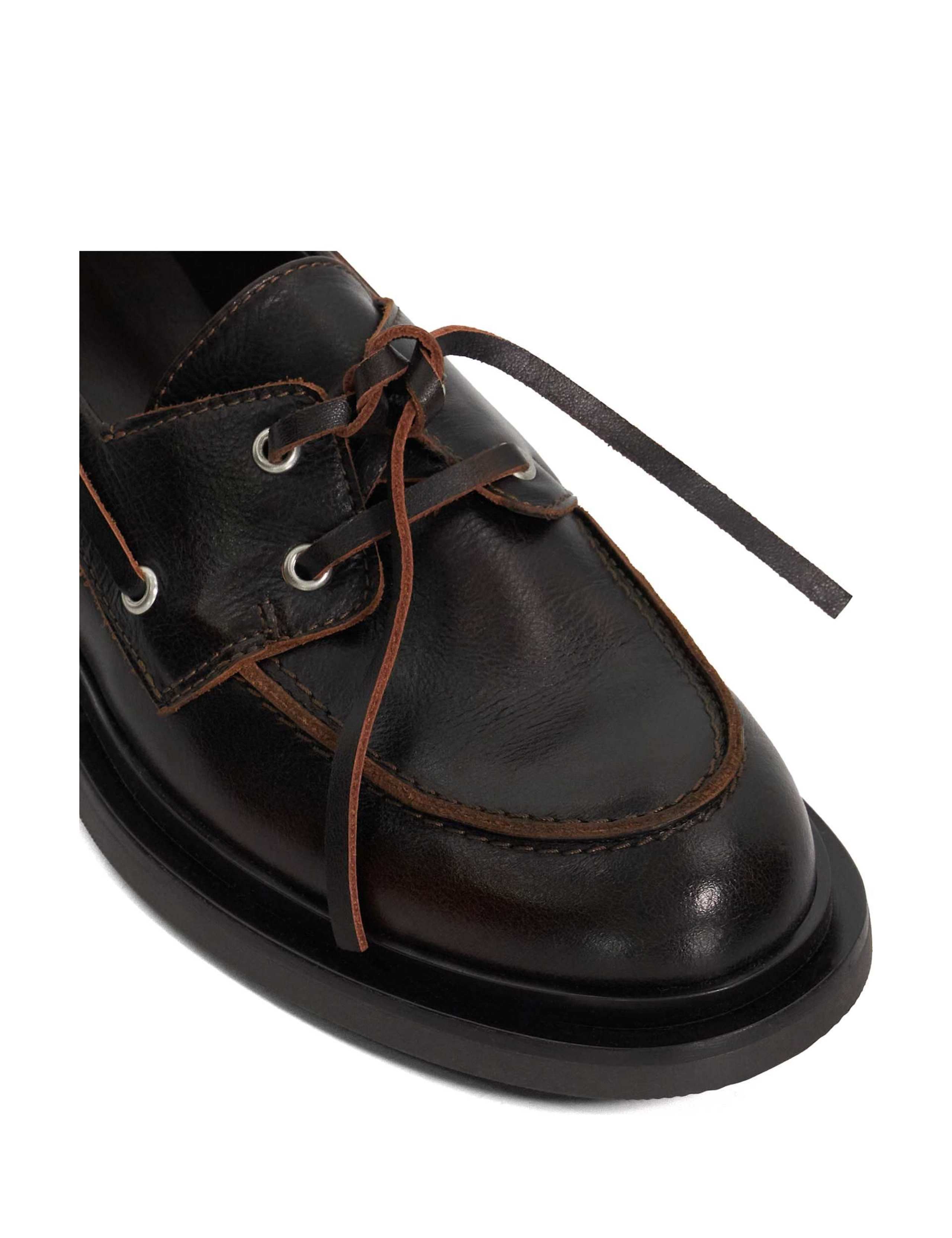 Leather Flat Boat Shoes 5 of 5