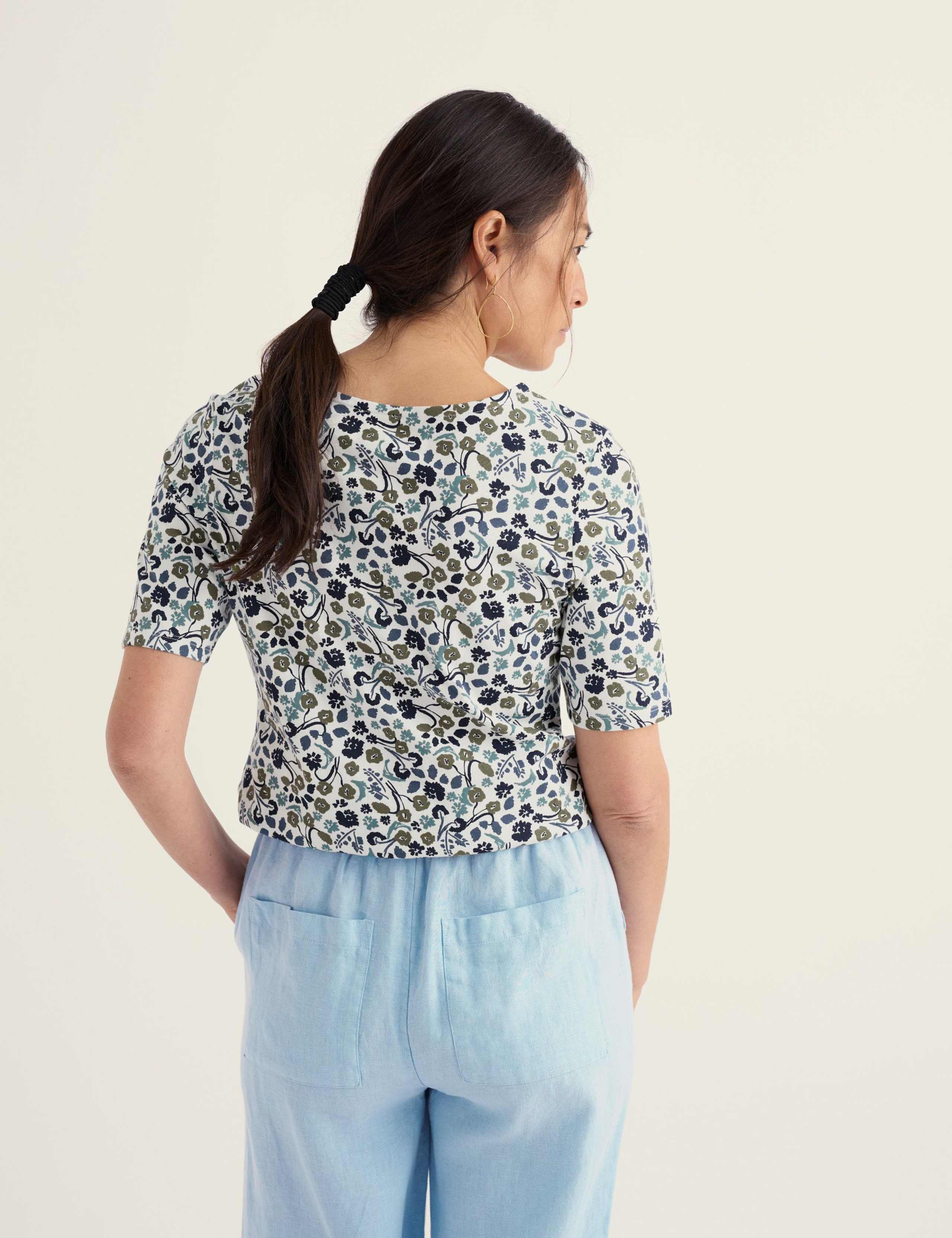 Pure Cotton Floral T-Shirt 3 of 5