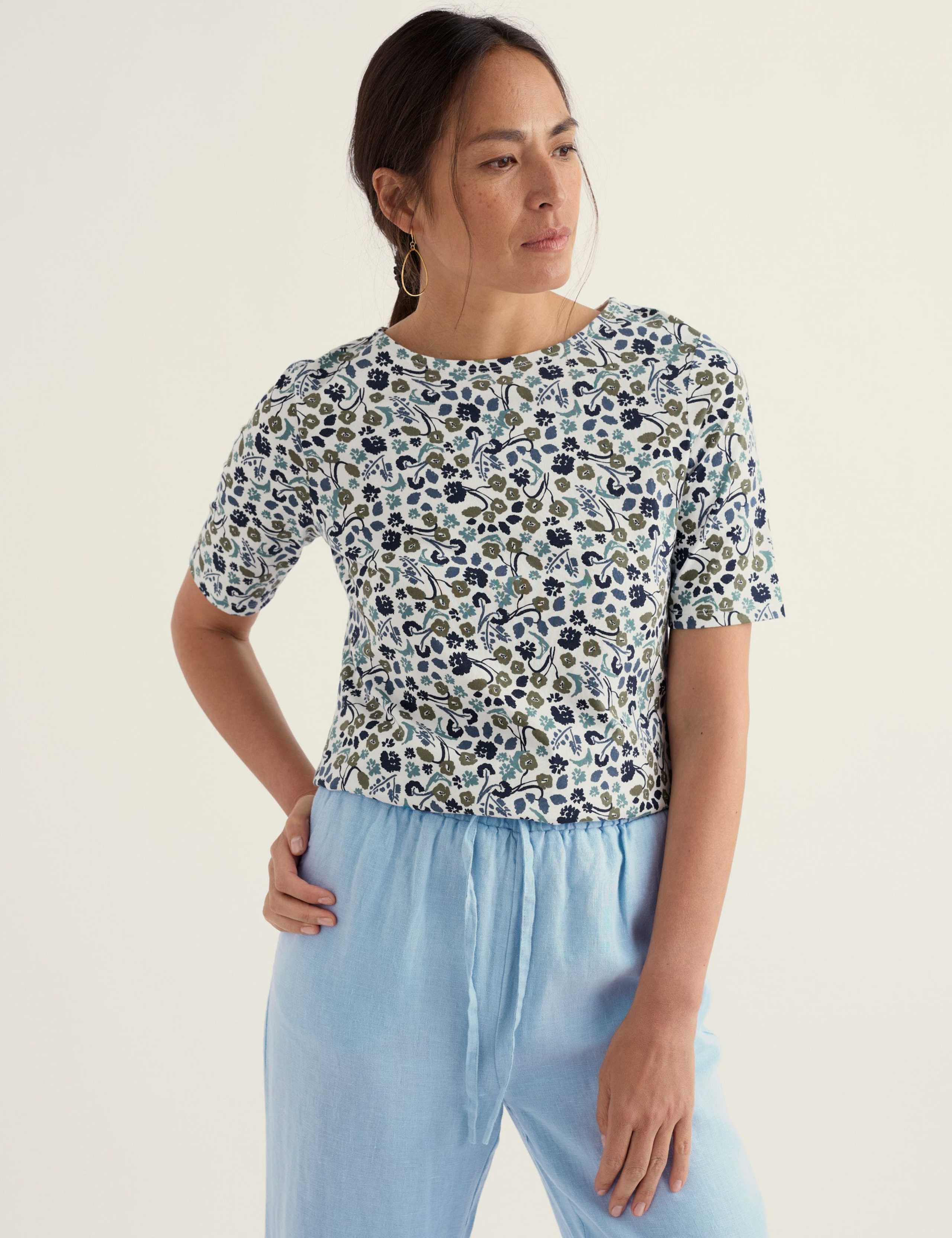 Pure Cotton Floral T-Shirt 4 of 5