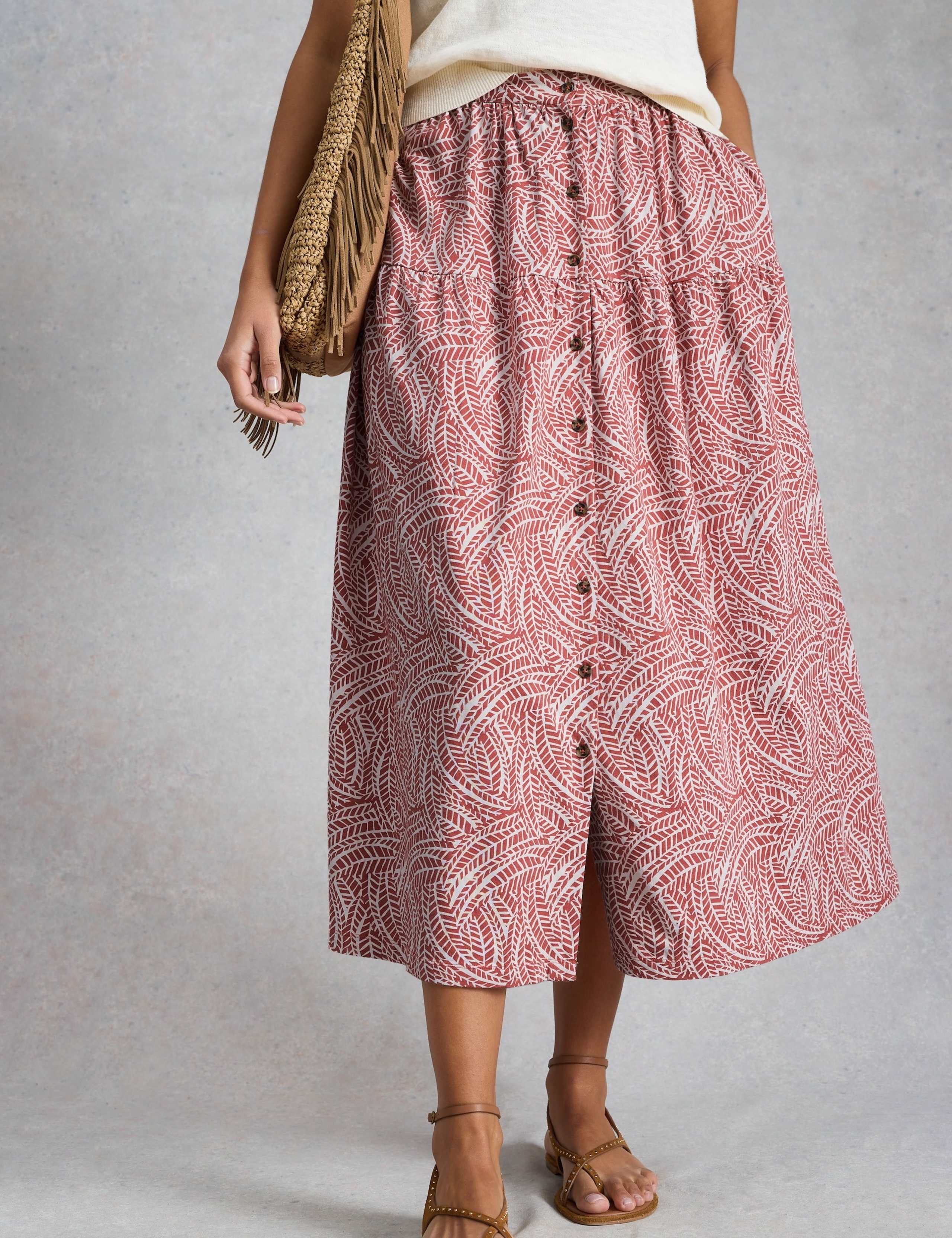 Jersey Printed Midaxi A-Line Skirt 1 of 6