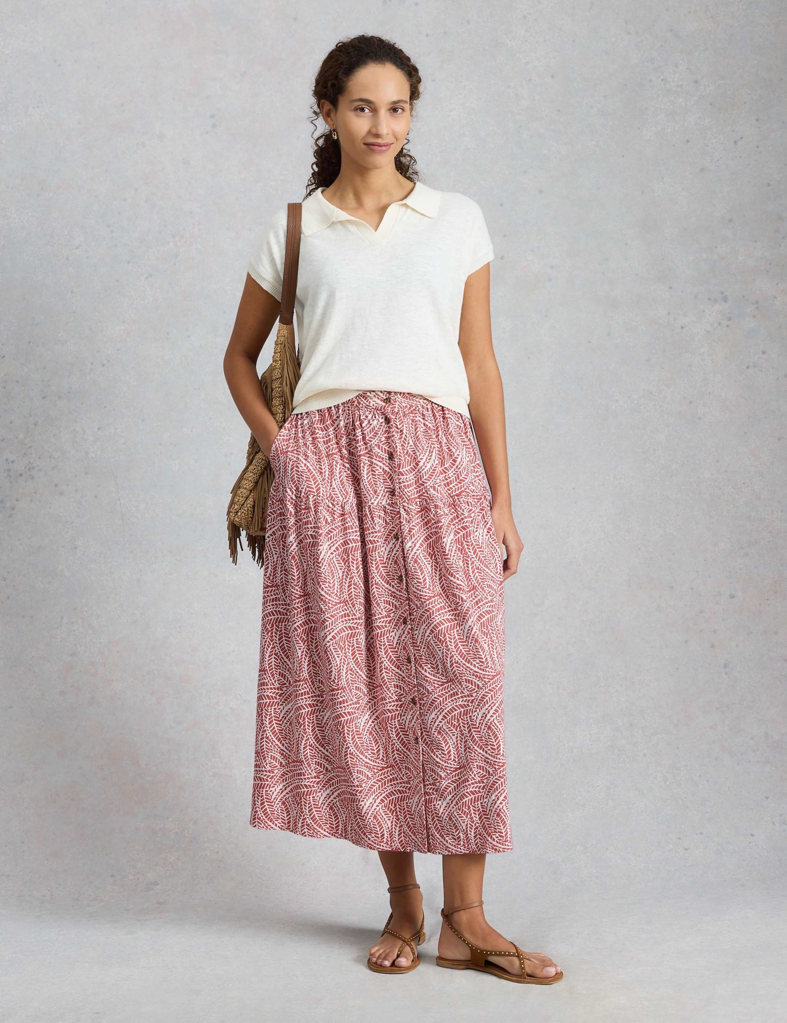 Jersey Printed Midaxi A-Line Skirt 3 of 6