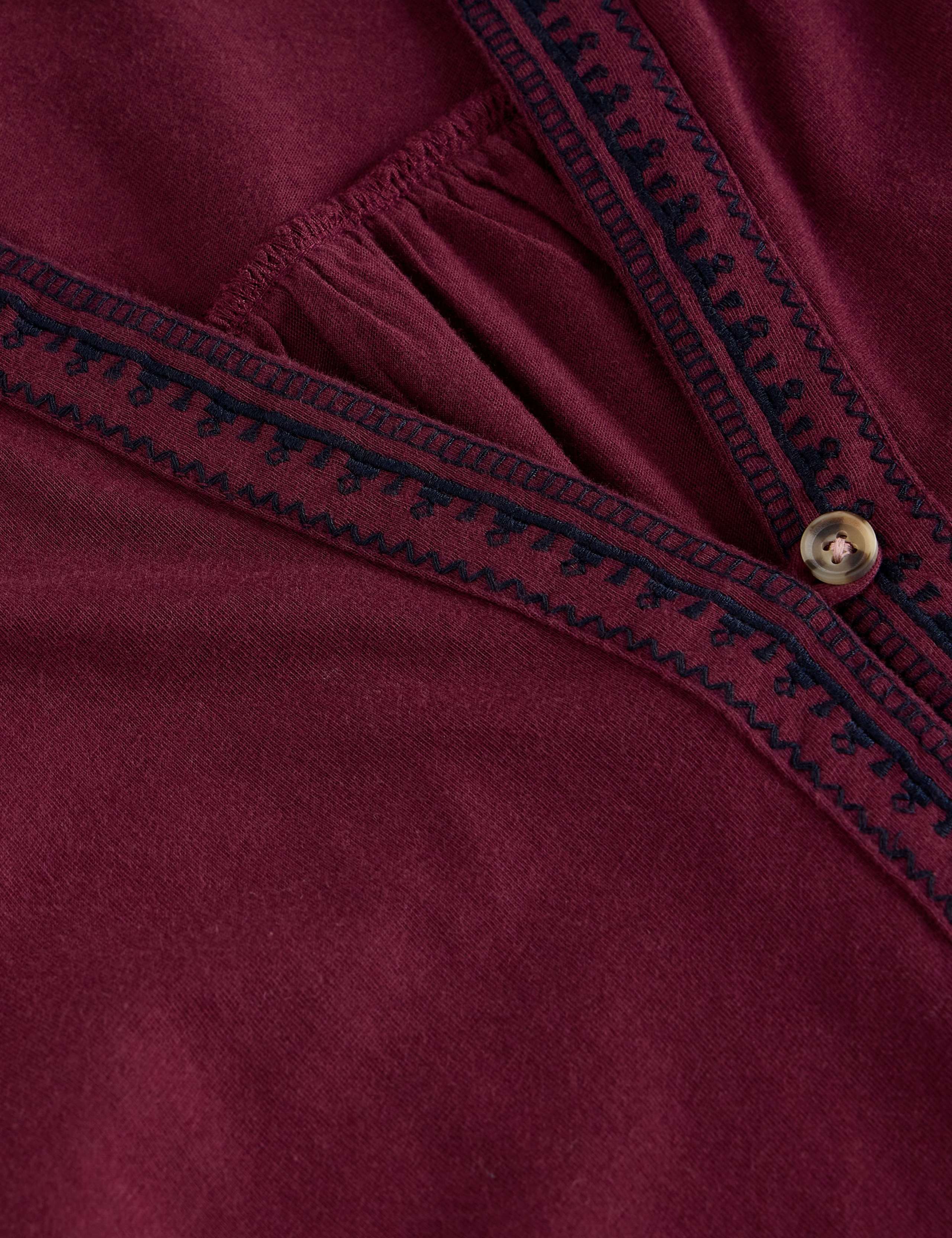 Ronley Cotton Rich Embroidered Collared Button Detail Shirt 6 of 6