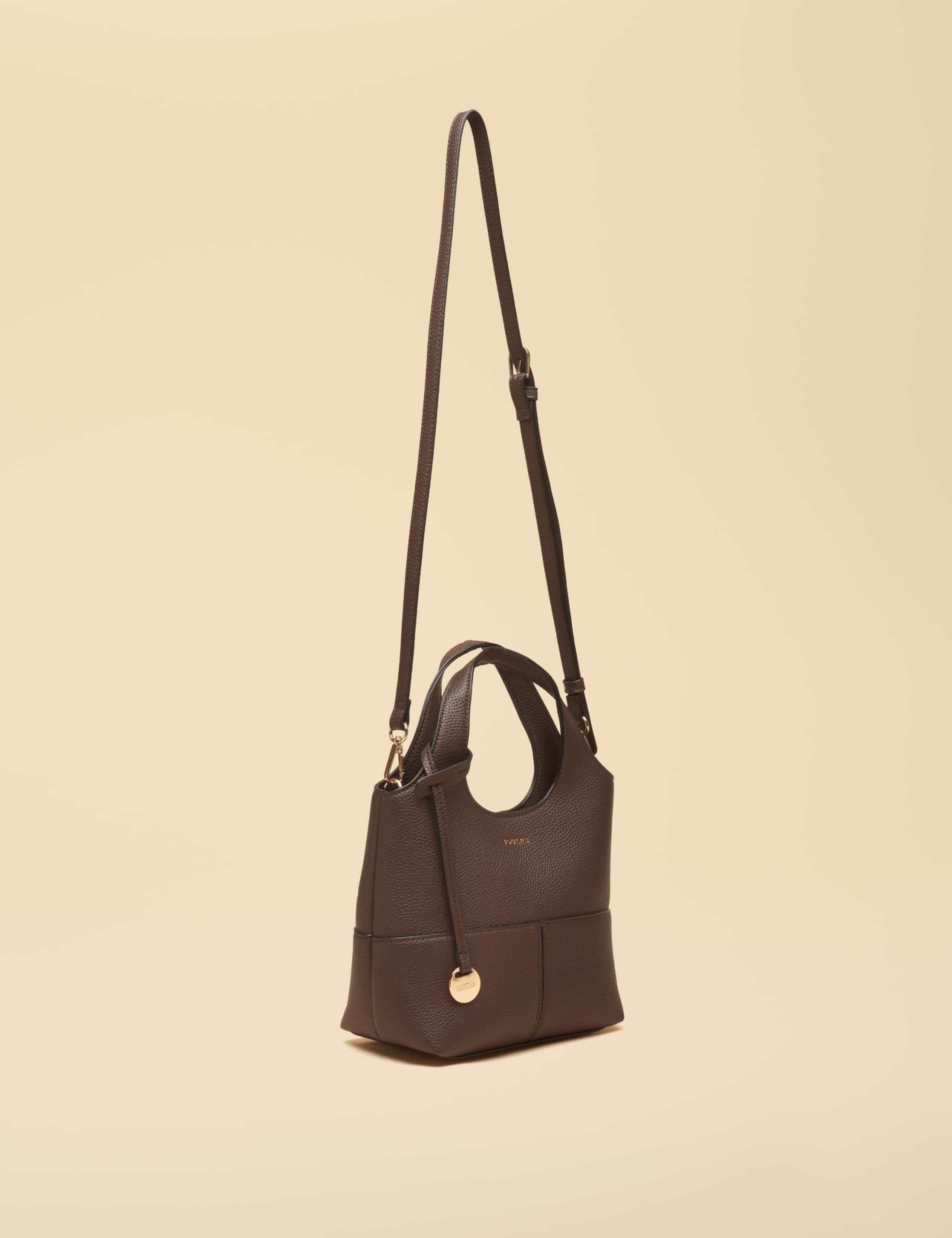 Faux Leather Top Handle Structured Tote Bag 5 of 7