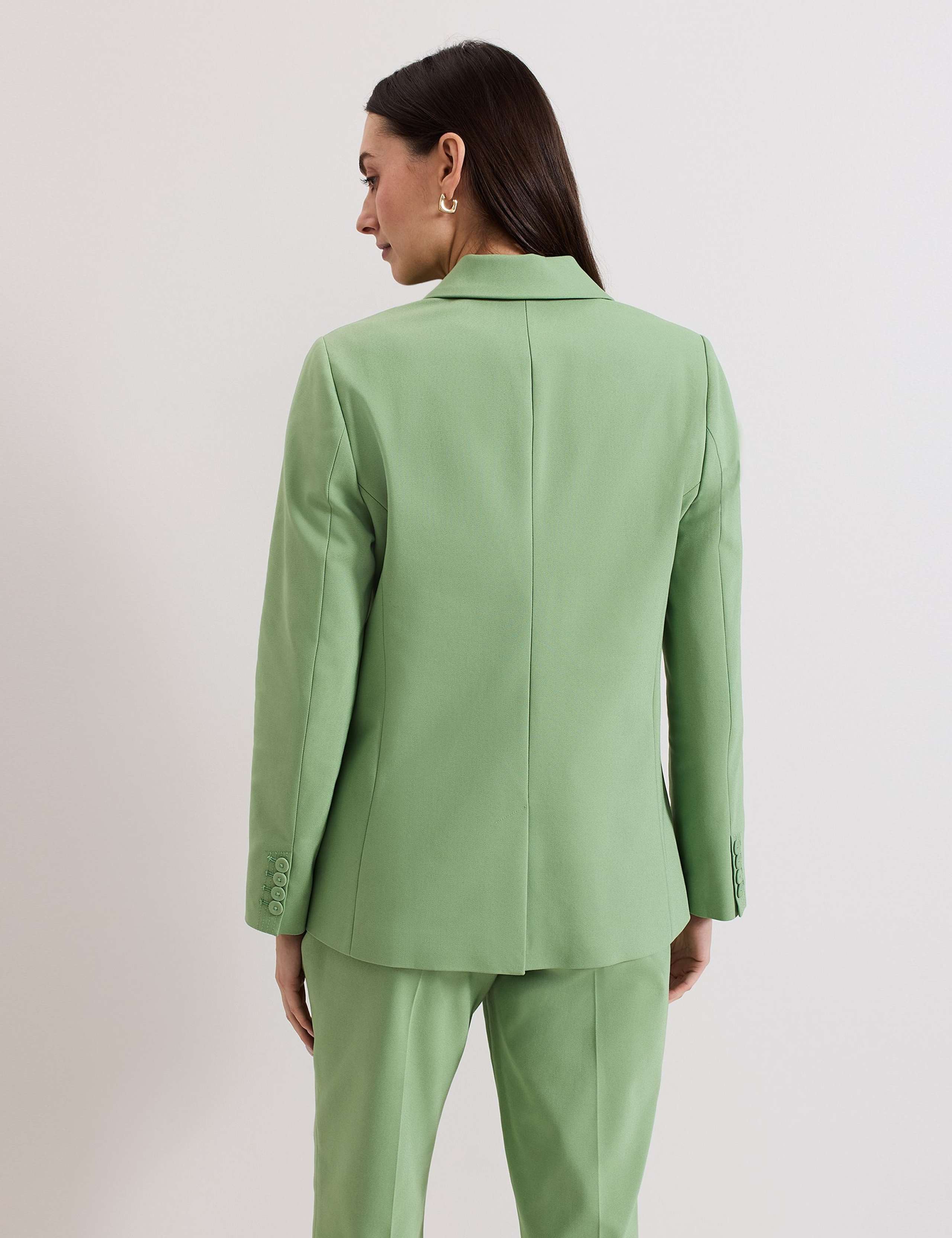 Cotton Blend Single Breasted Blazer 5 of 6