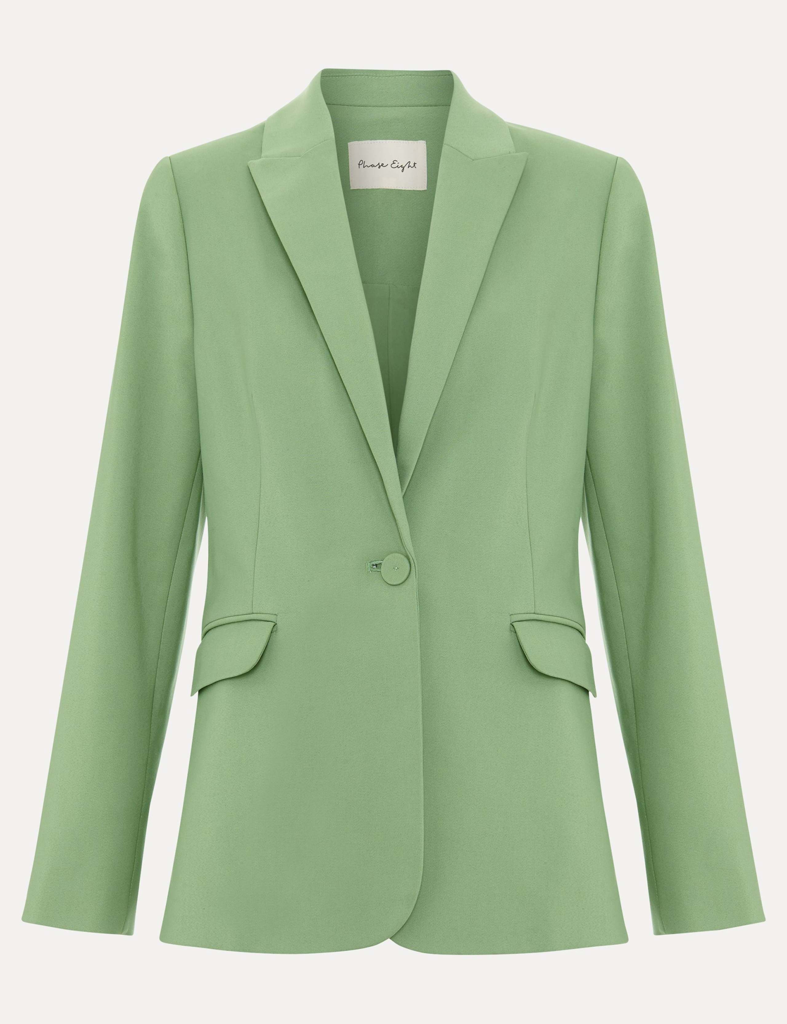 Cotton Blend Single Breasted Blazer 2 of 6