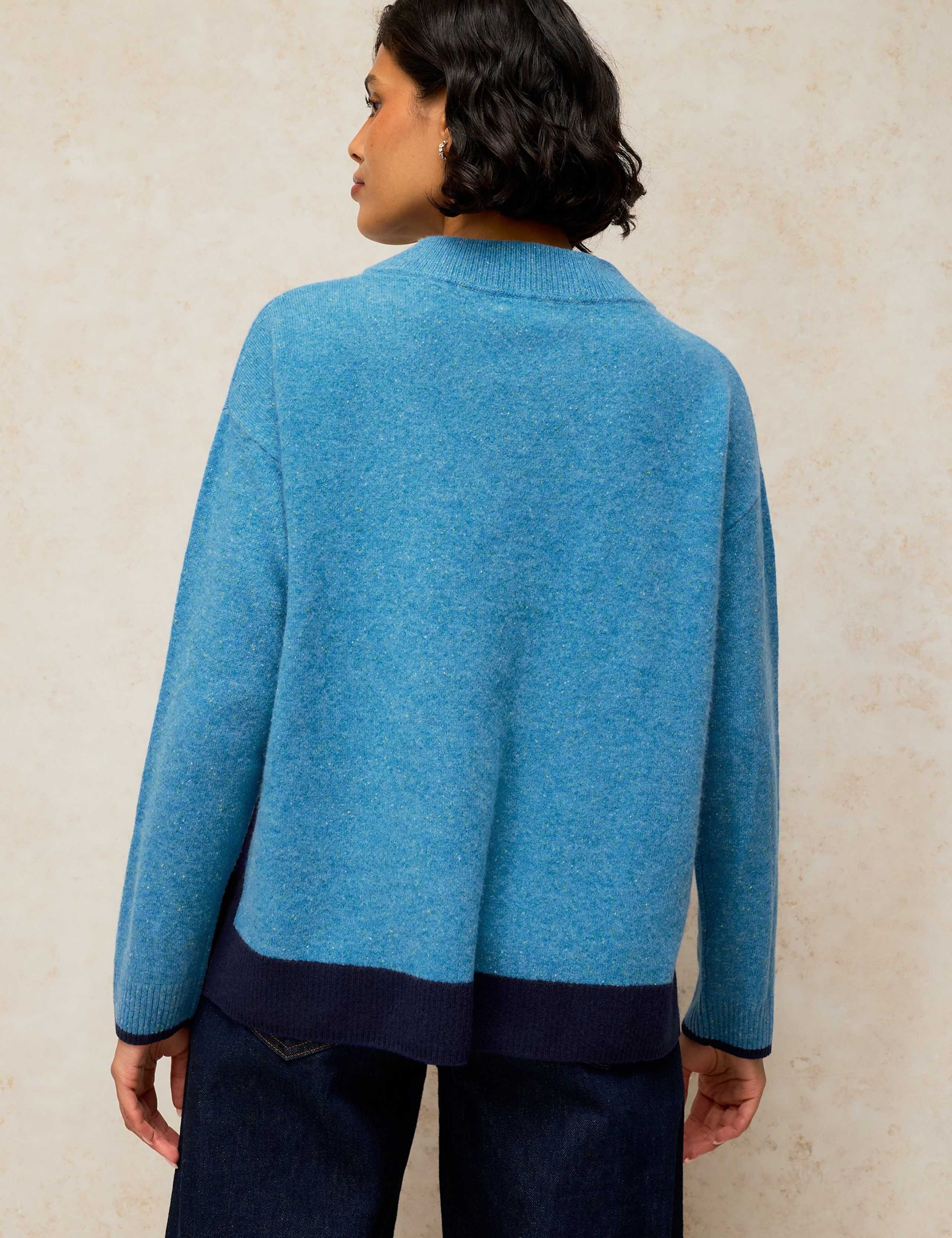 Pure Cashmere Printed V Neck Jumper 3 of 6