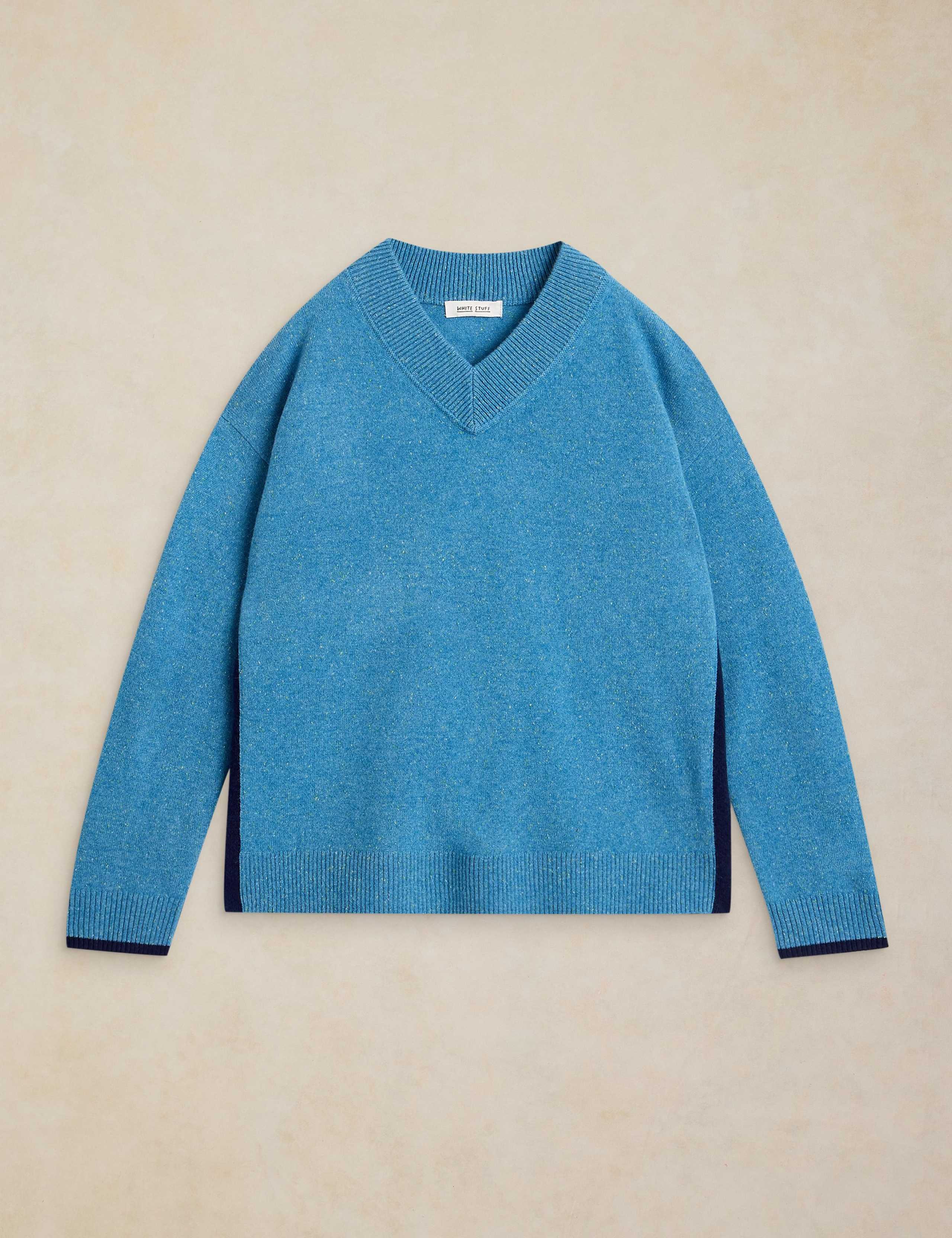 Pure Cashmere Printed V Neck Jumper 2 of 6