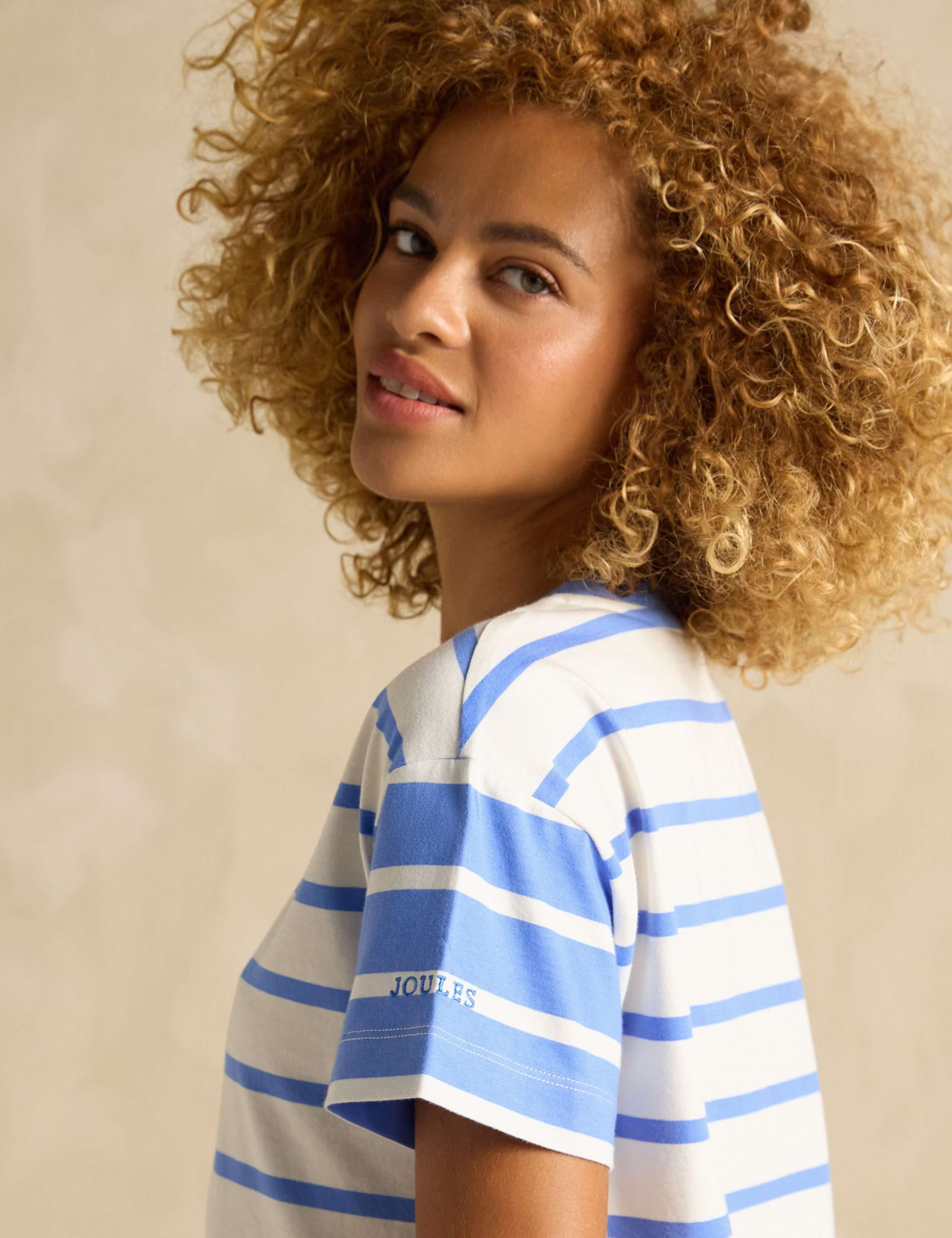 Pure Cotton Striped Relaxed T-Shirt 6 of 7