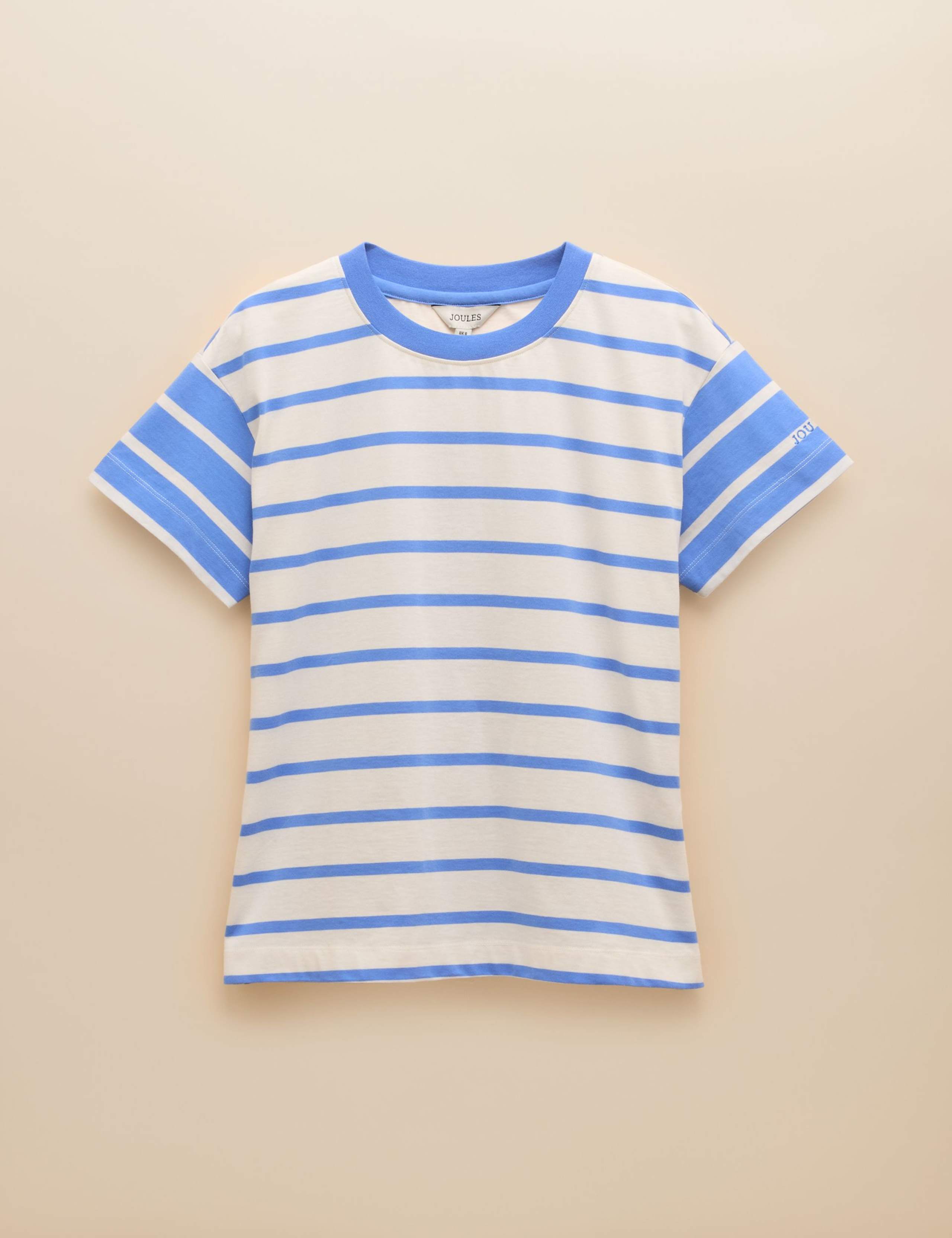 Pure Cotton Striped Relaxed T-Shirt 2 of 7