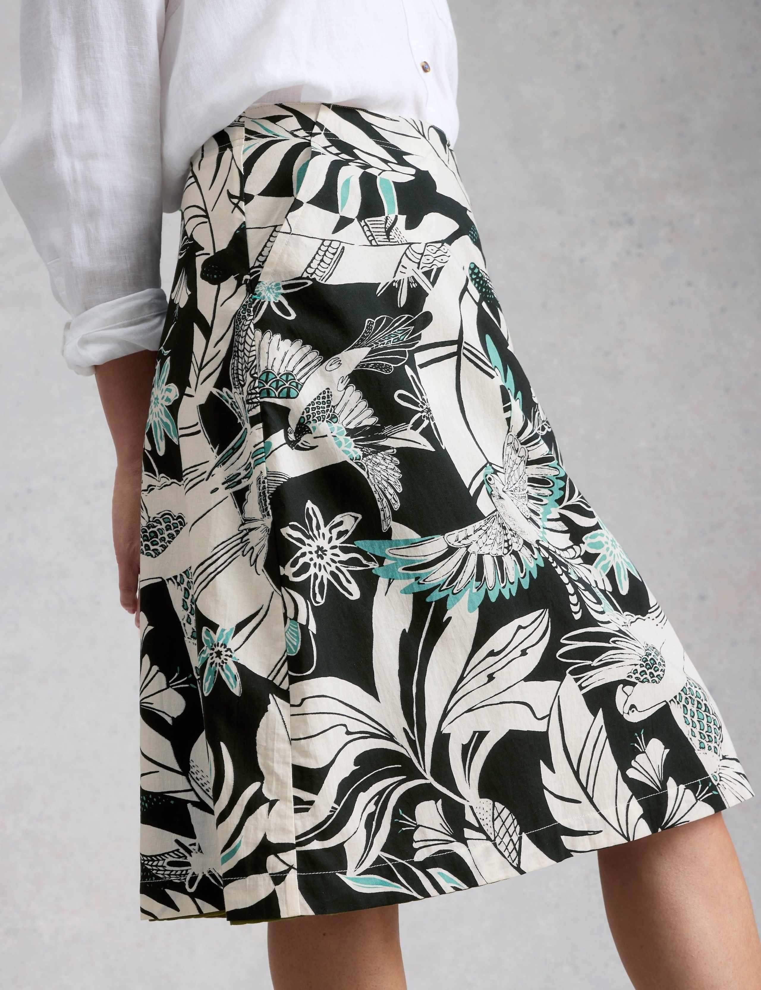Pure Cotton Reversible A-Line Skirt 6 of 6