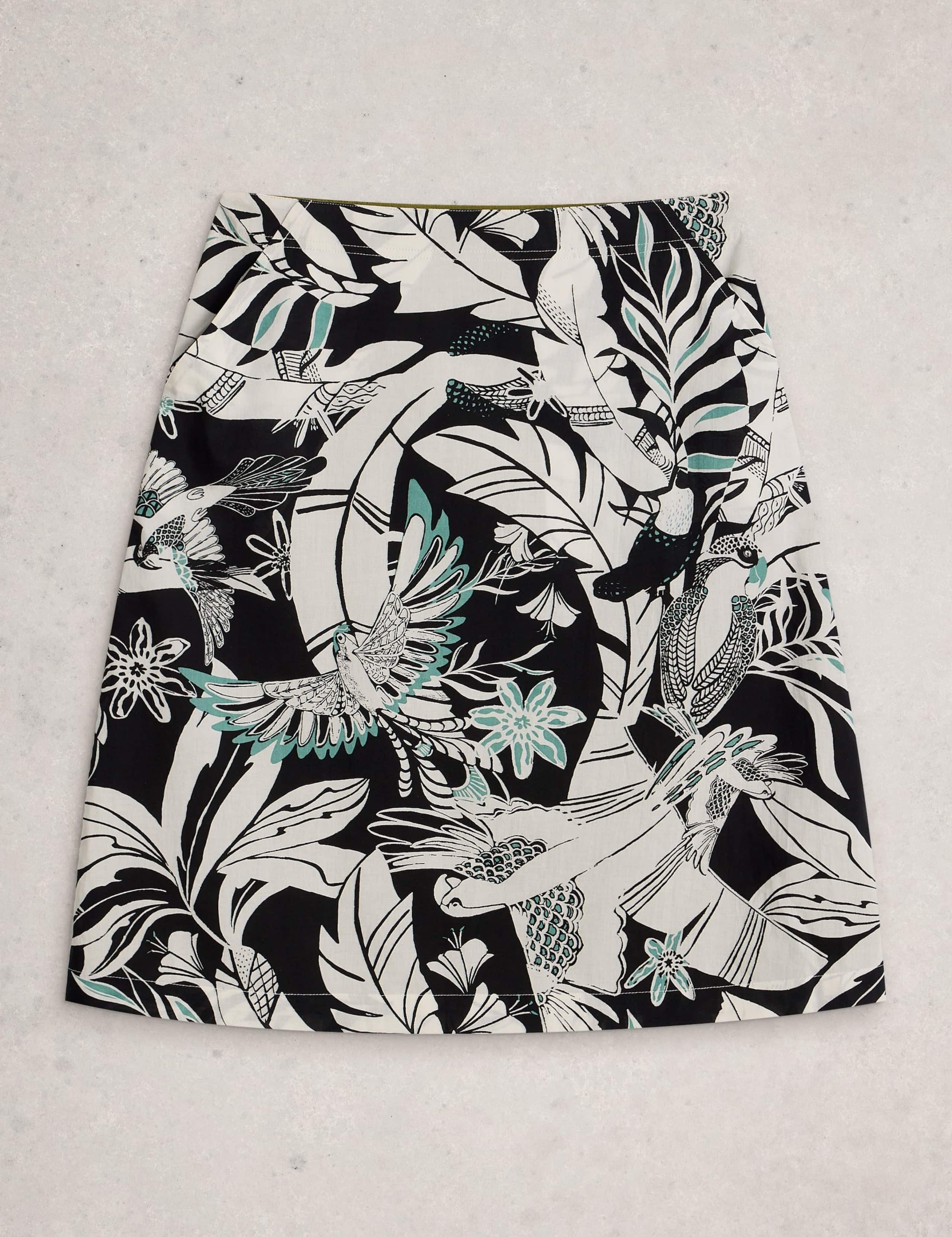 Pure Cotton Reversible A-Line Skirt 2 of 6