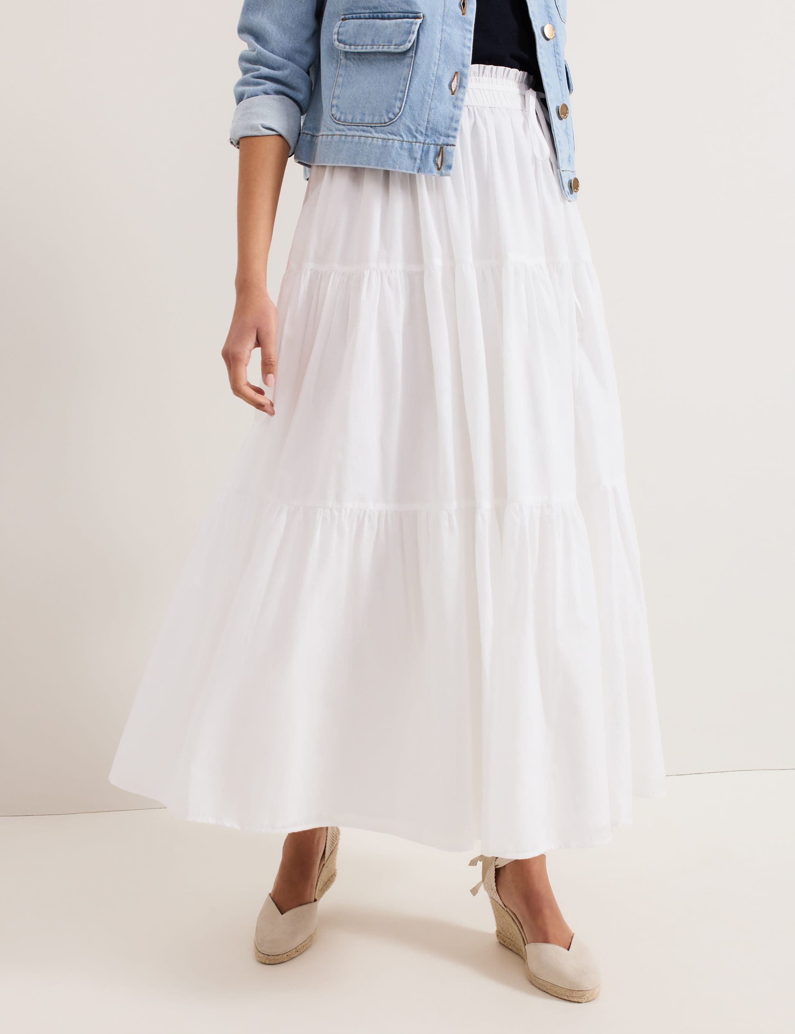 Pure Cotton Maxi Tiered Skirt 7 of 7