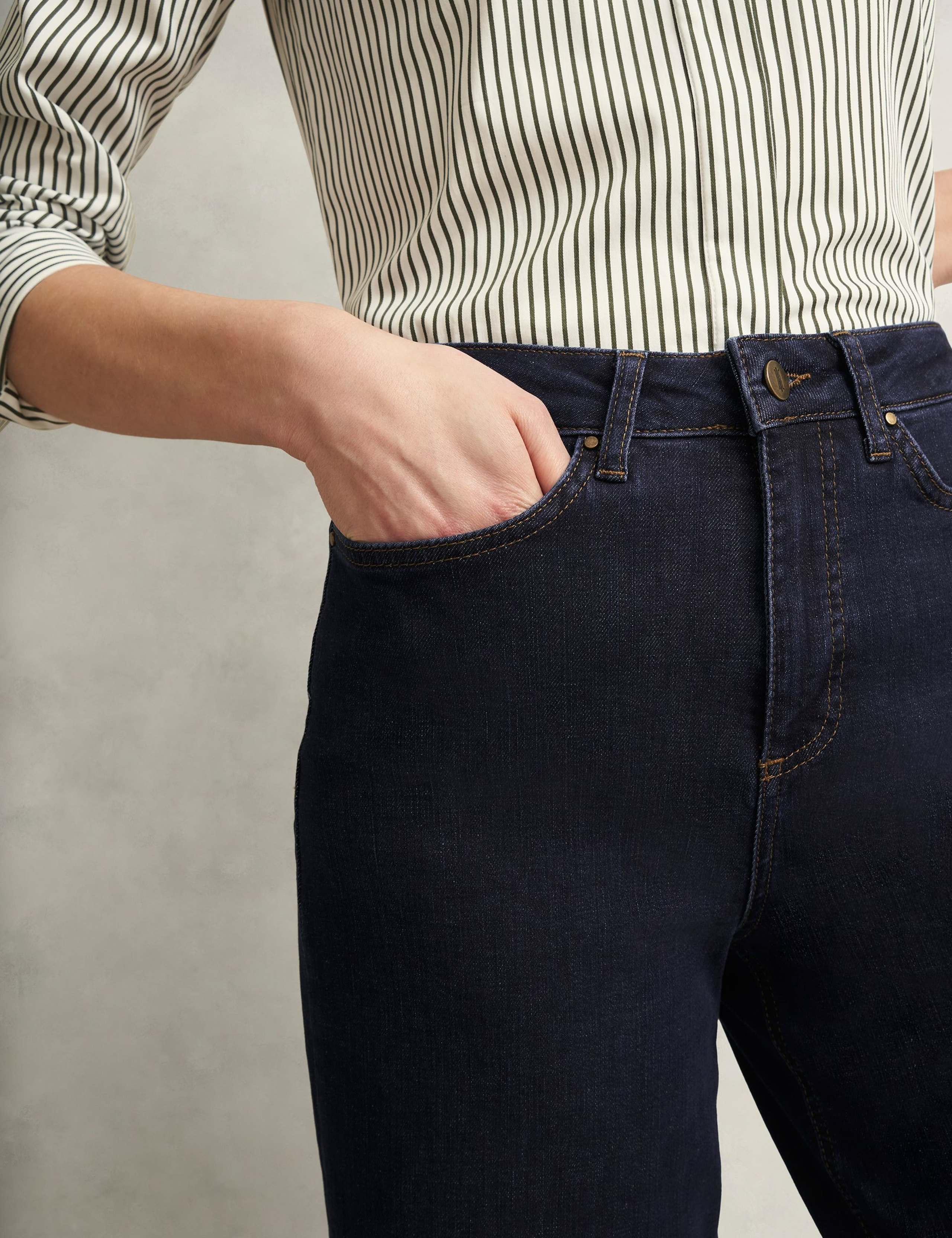 High Waisted Flared Wide Leg Cropped Jeans 6 of 6