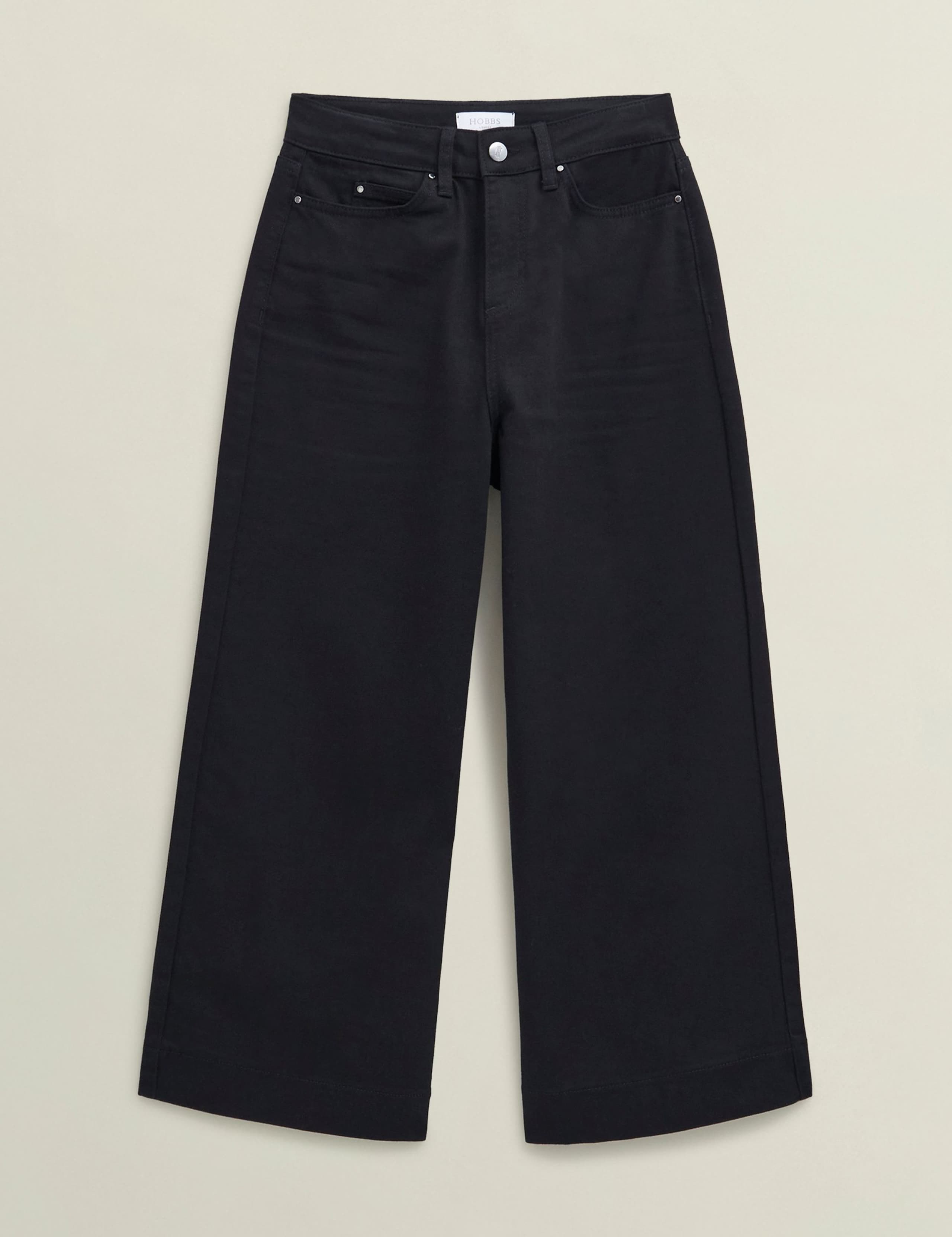 High Waisted Flared Wide Leg Cropped Jeans 2 of 6