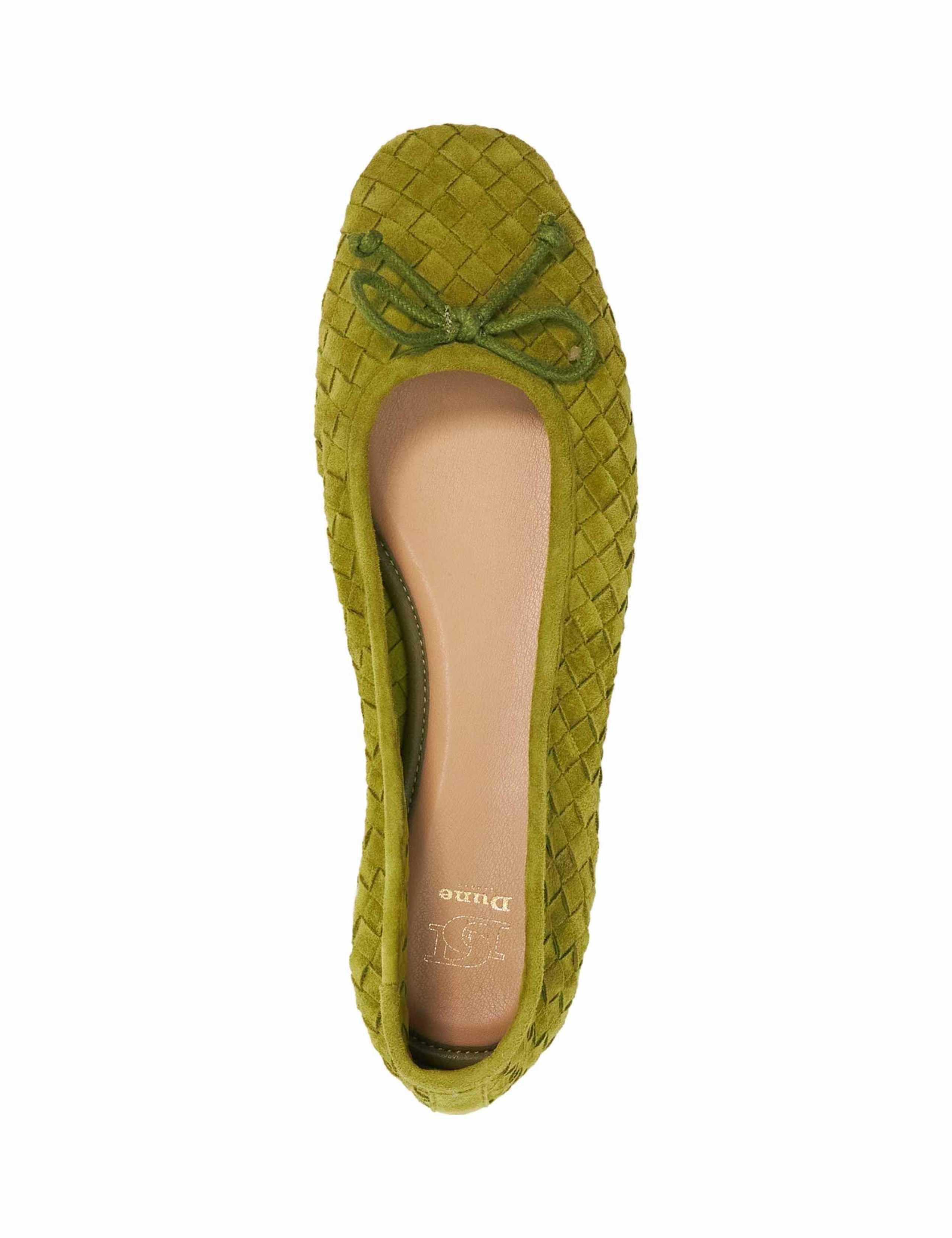 Suede Woven Flat Ballet Pumps 5 of 6