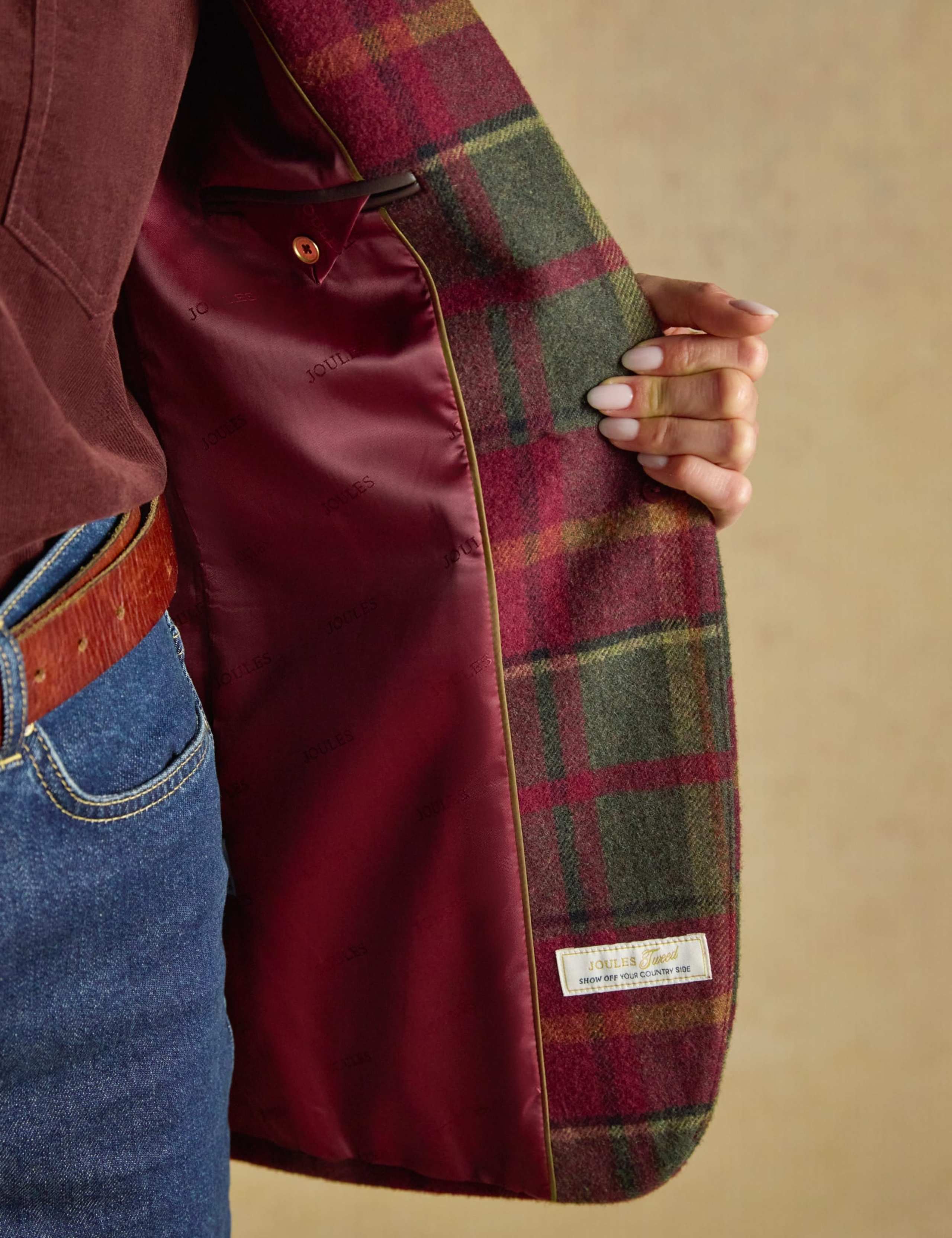 Wool Blend Checked Relaxed Blazer 2 of 9
