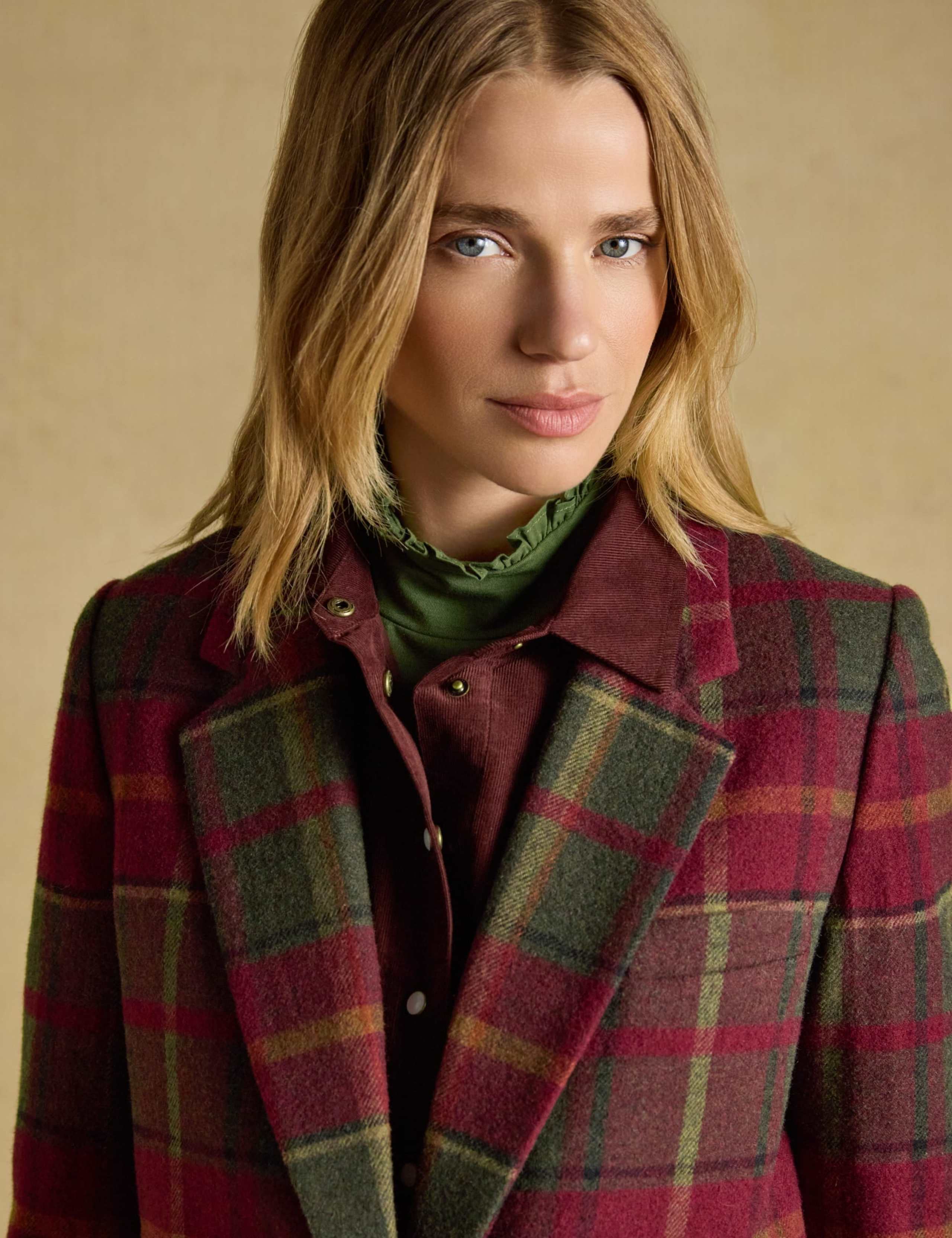 Wool Blend Checked Relaxed Blazer 3 of 9