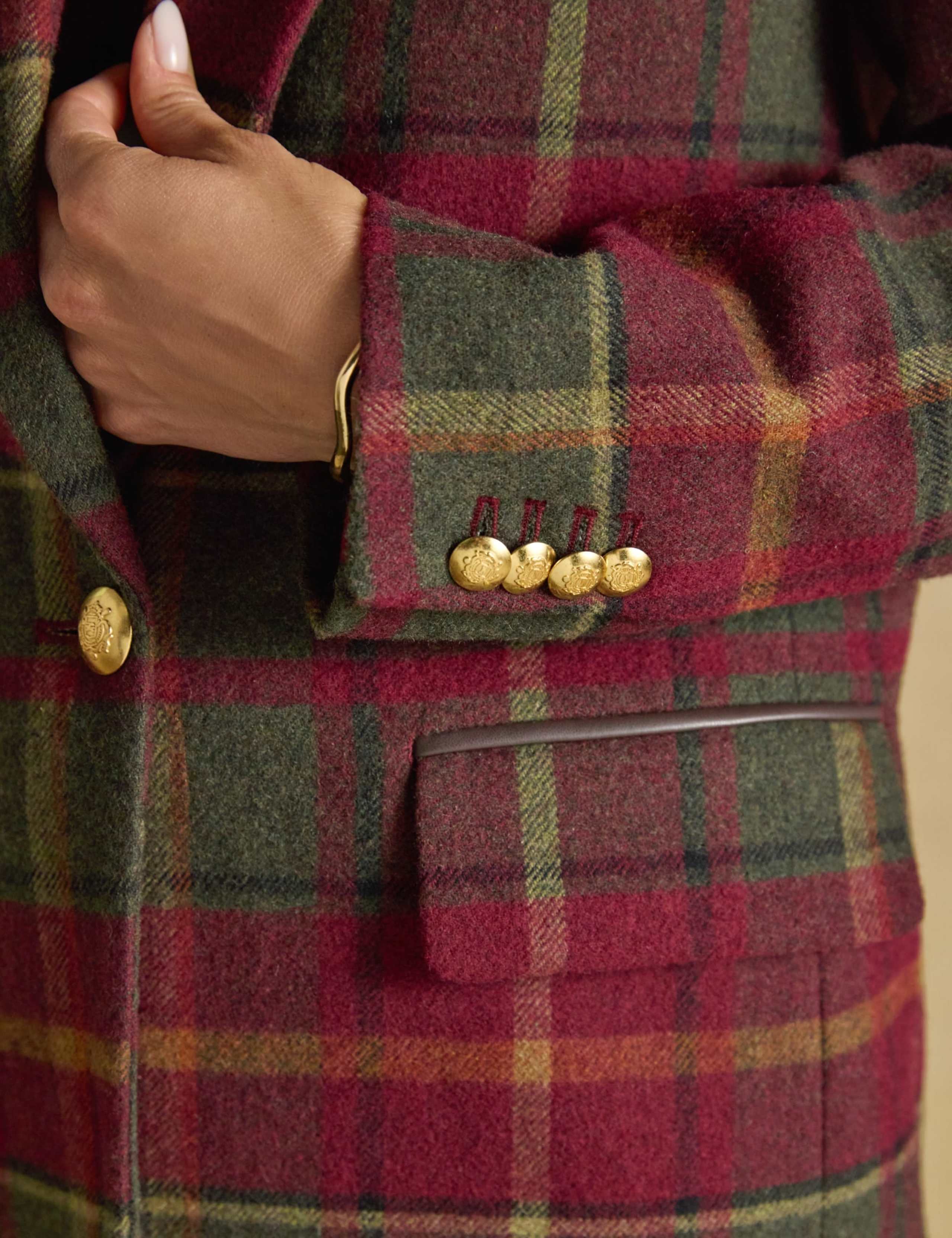 Wool Blend Checked Relaxed Blazer 5 of 9