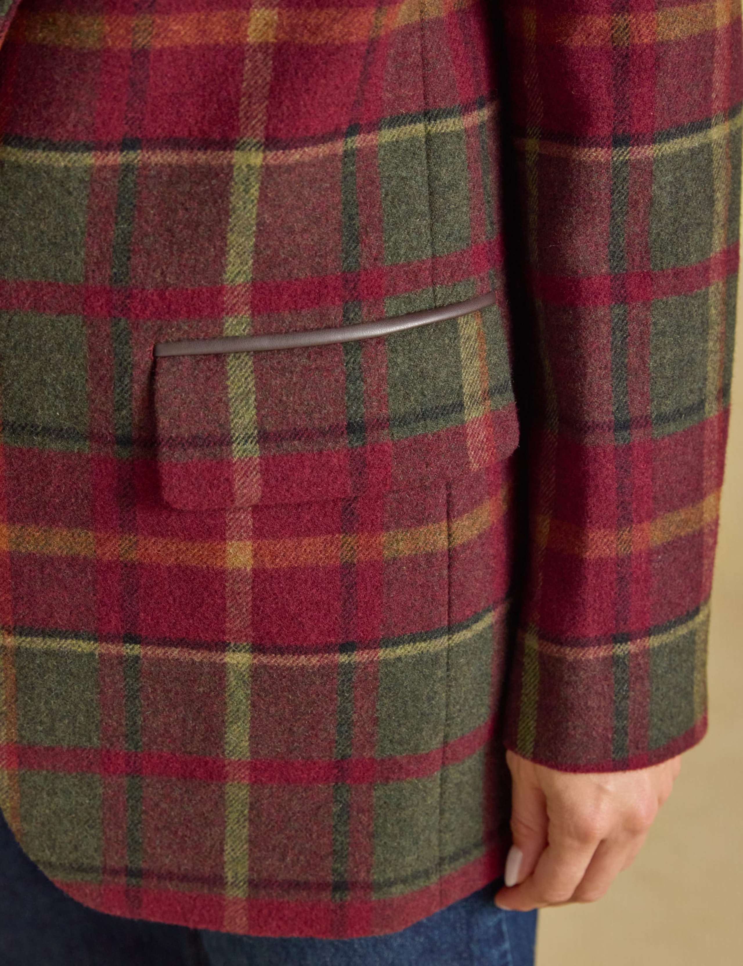 Wool Blend Checked Relaxed Blazer 8 of 9