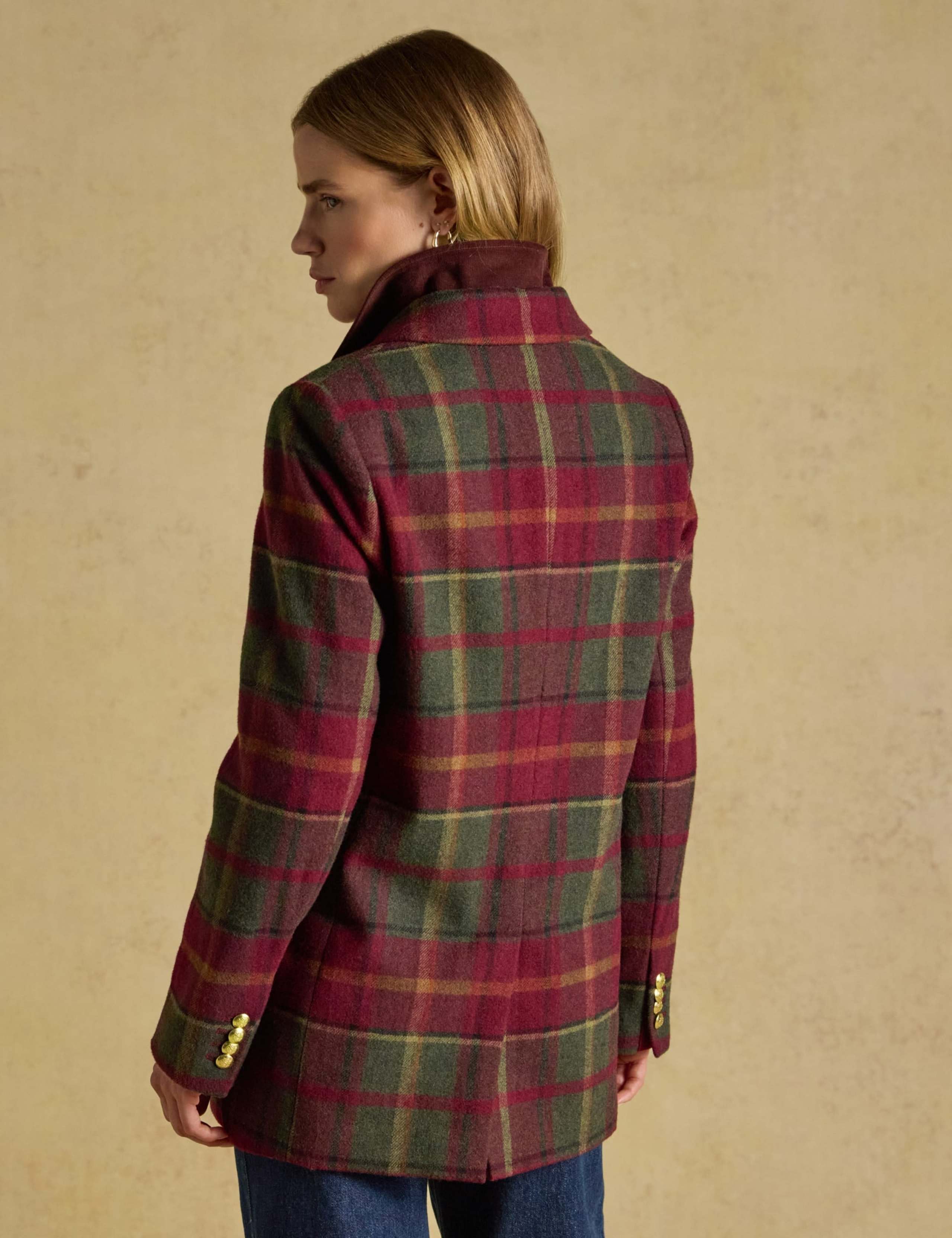 Wool Blend Checked Relaxed Blazer 9 of 9