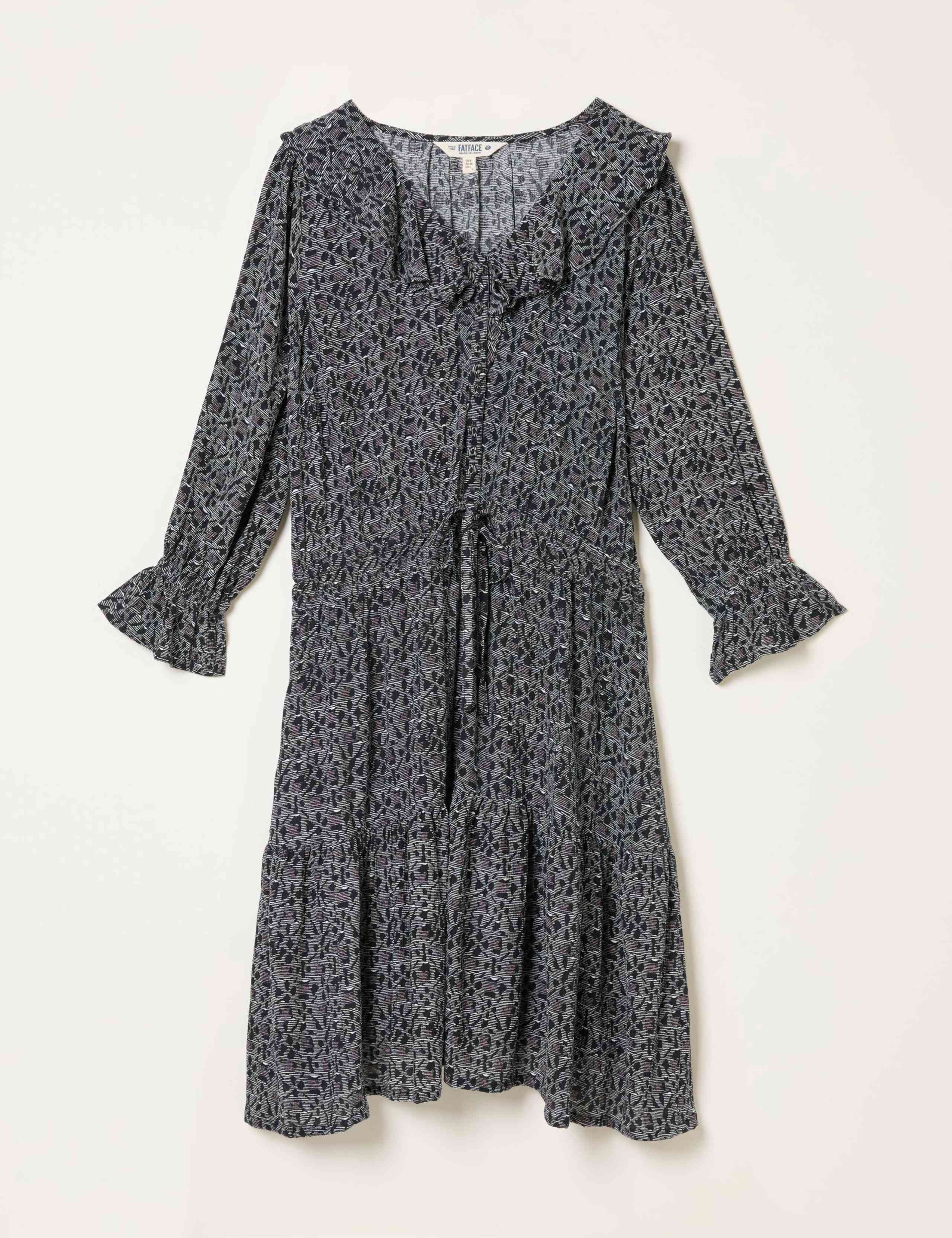 V-Neck Waisted Tiered Dress 2 of 6