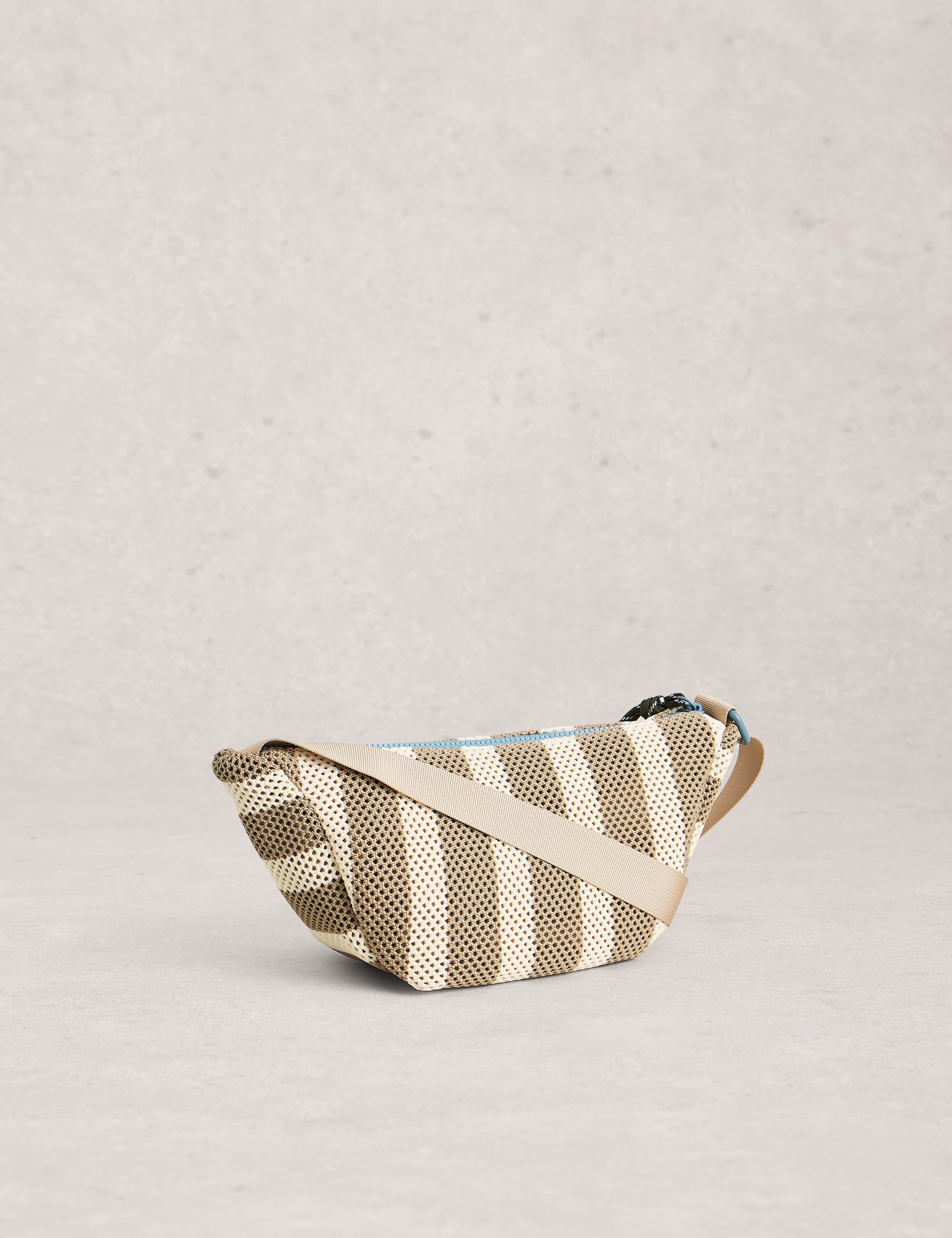 Mesh Striped Sling Cross Body Bag 3 of 4