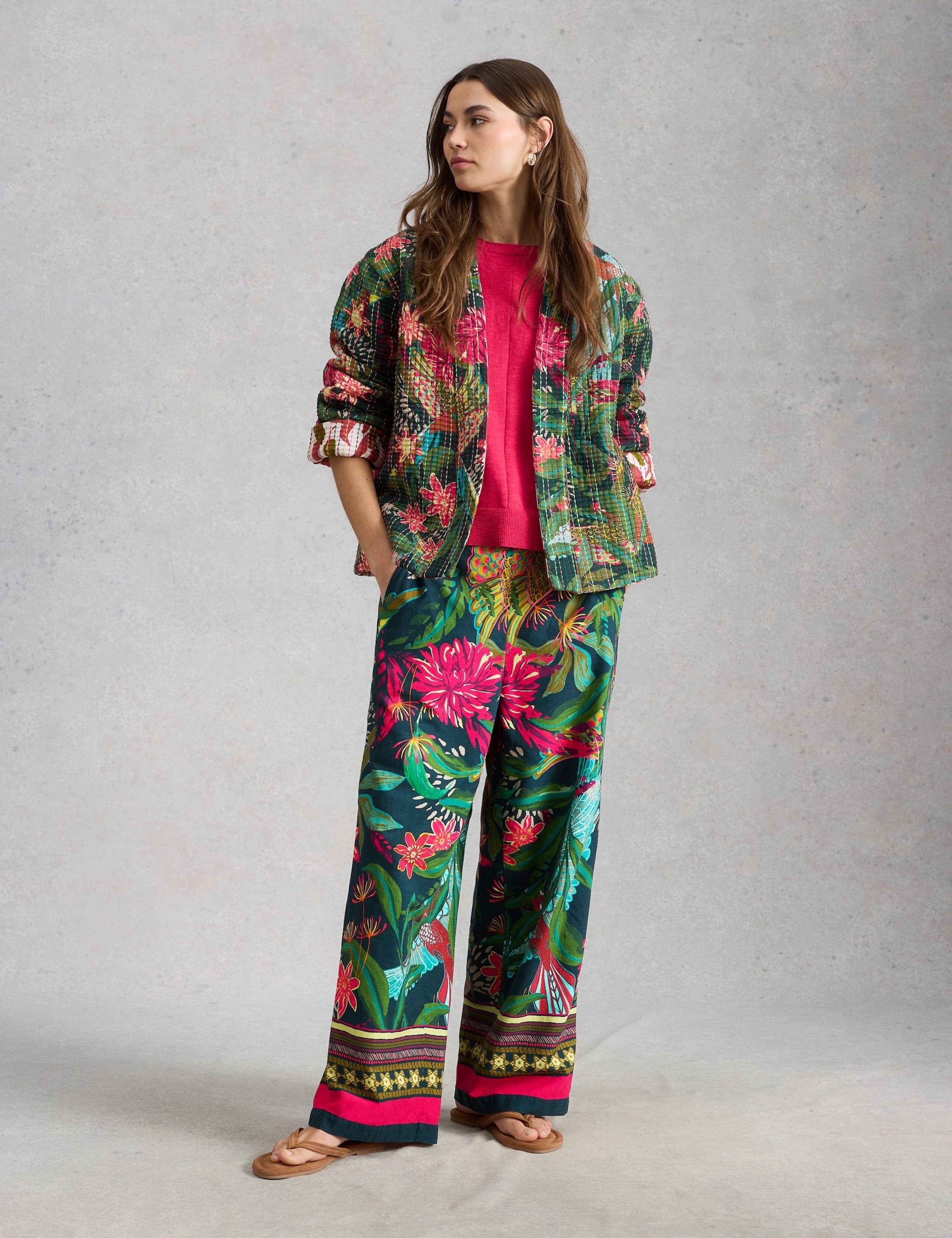 Cotton Rich Floral Wide Leg Culottes 3 of 6