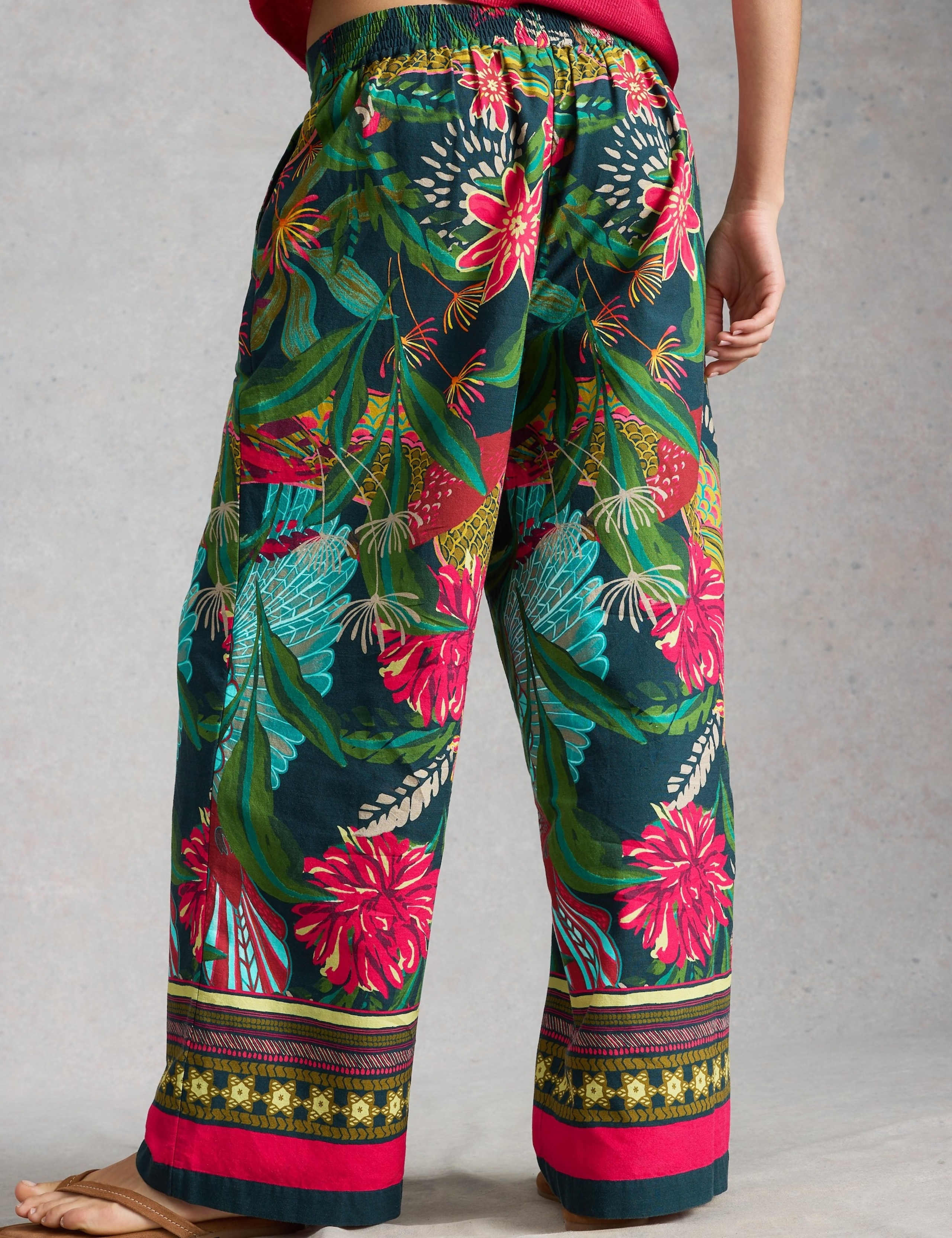 Cotton Rich Floral Wide Leg Culottes 4 of 6