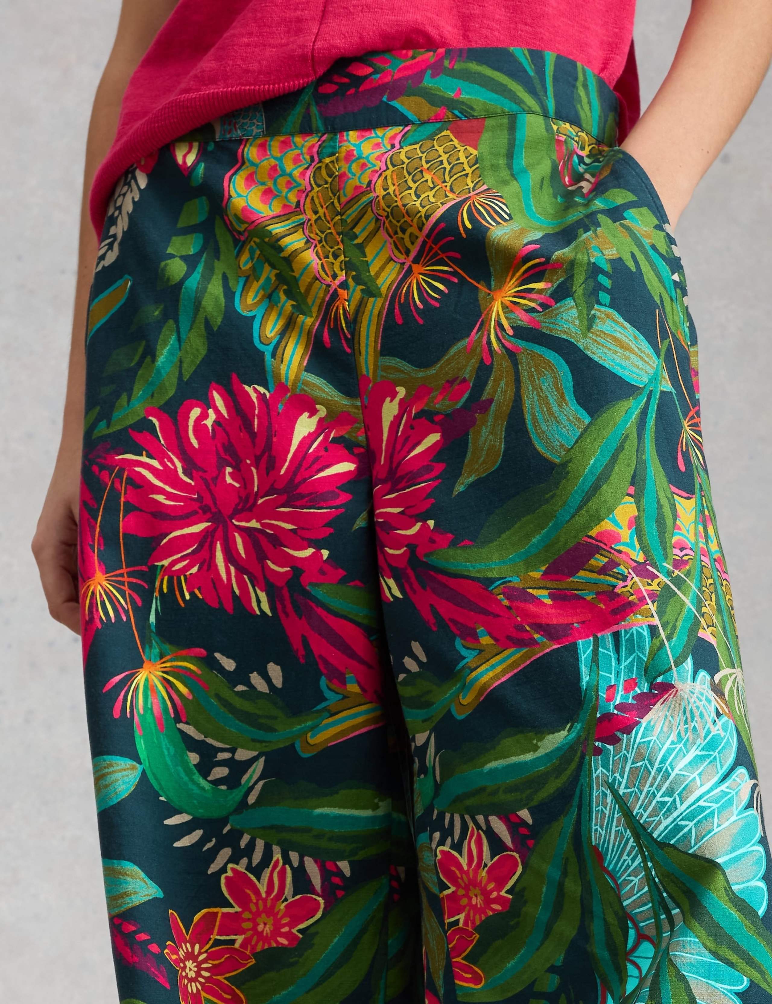 Cotton Rich Floral Wide Leg Culottes 5 of 6