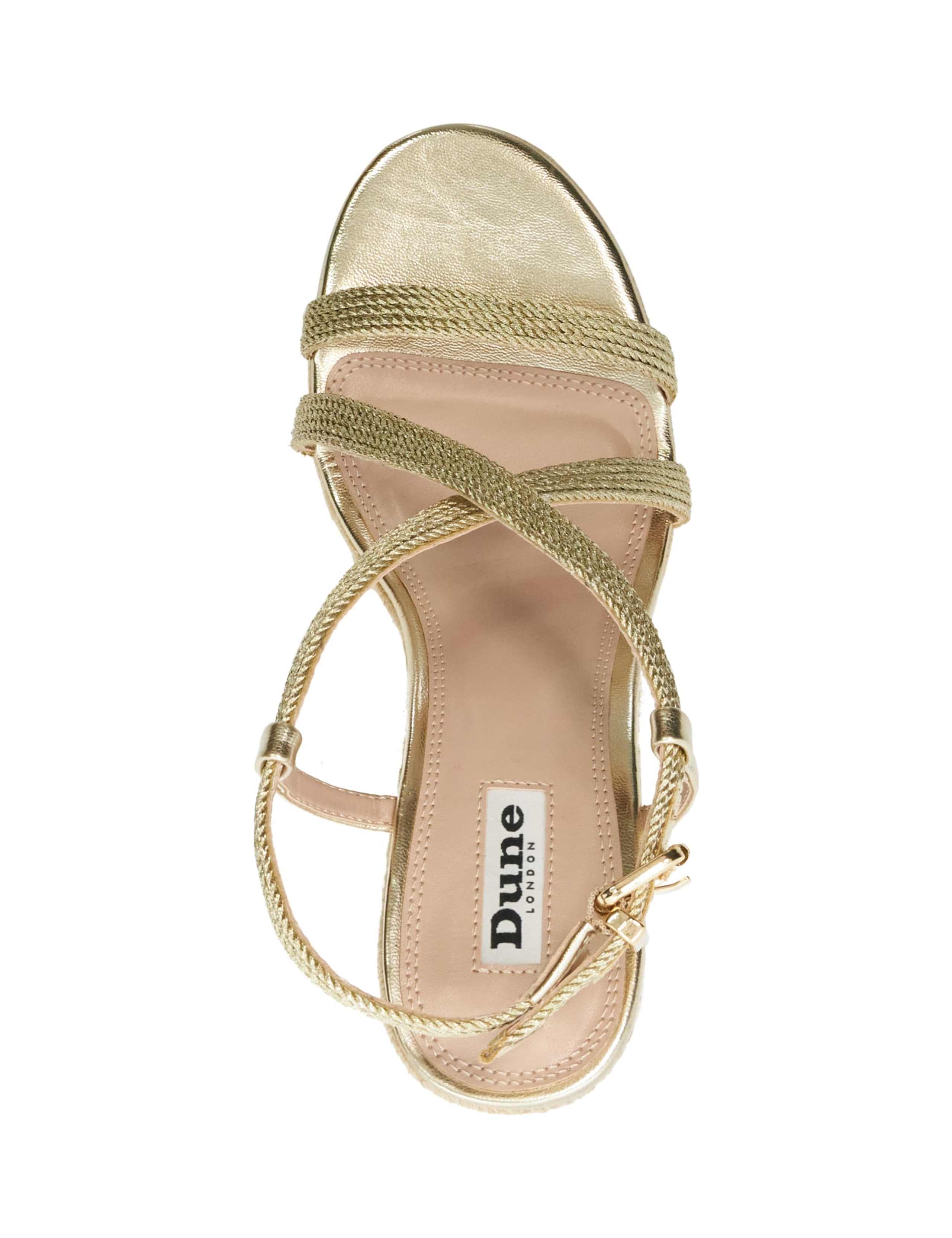 Metallic Strappy Wedge Espadrille Sandals 4 of 5