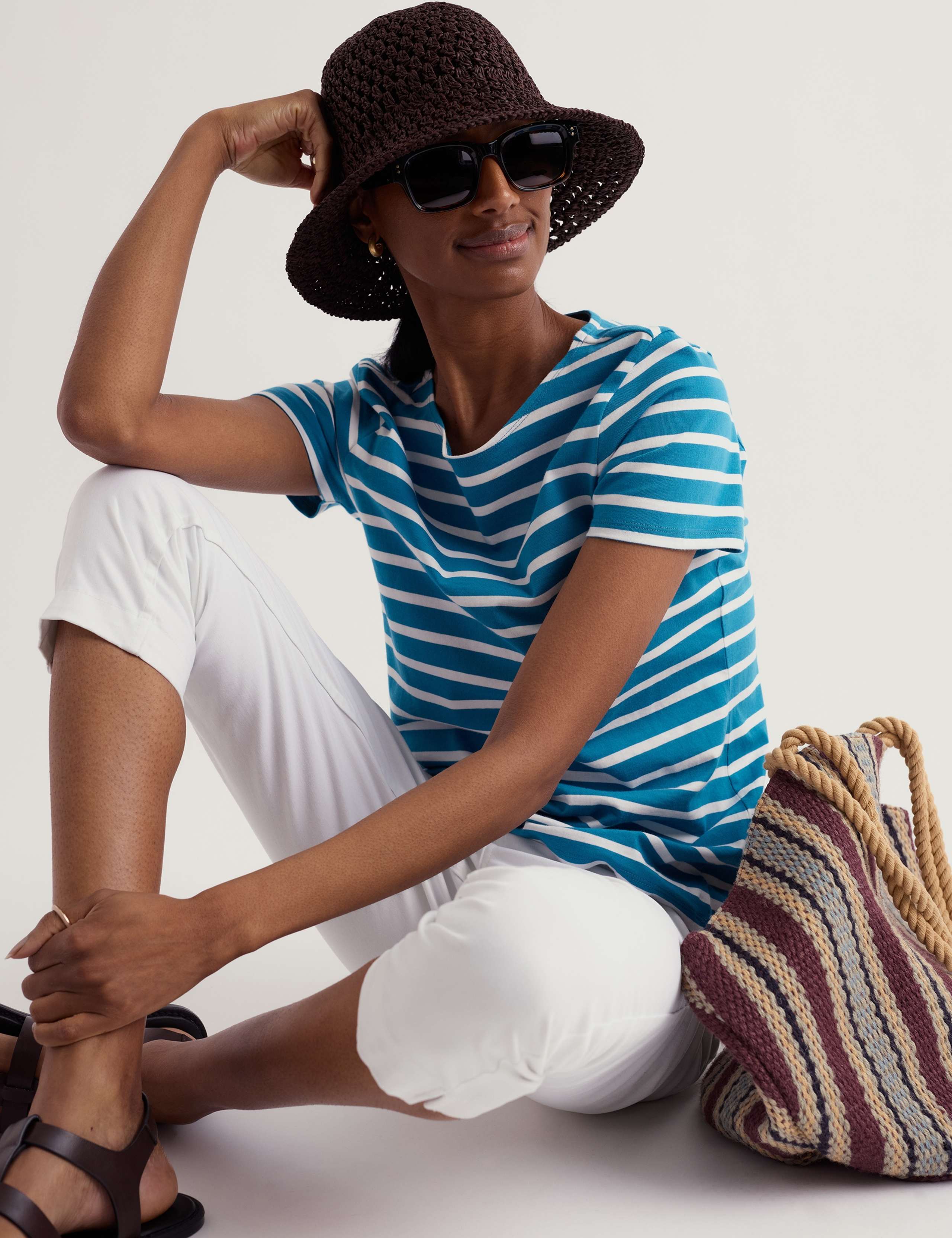 Pure Cotton Striped T-Shirt 1 of 5