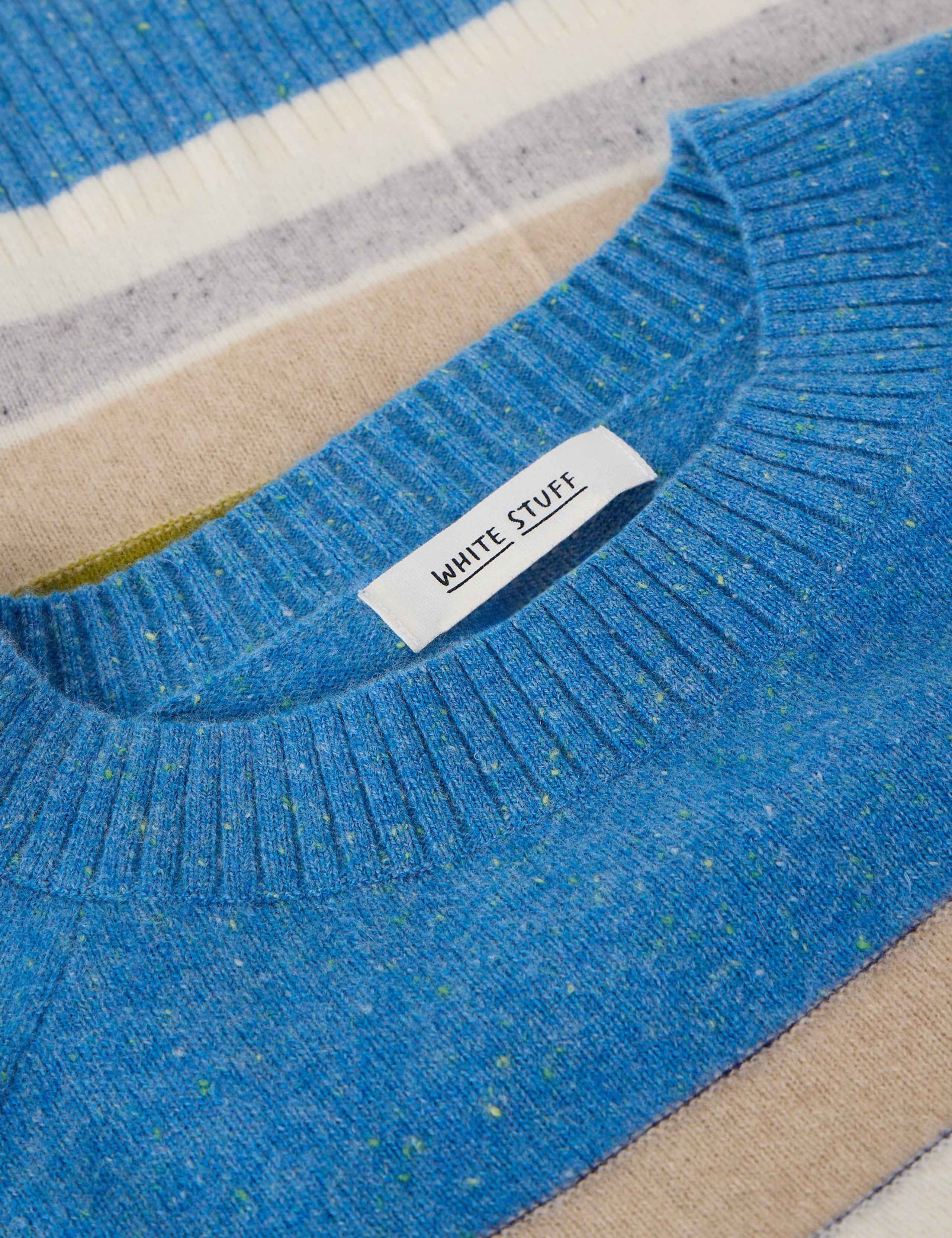Pure Cashmere Striped Crew Neck Jumper 6 of 6