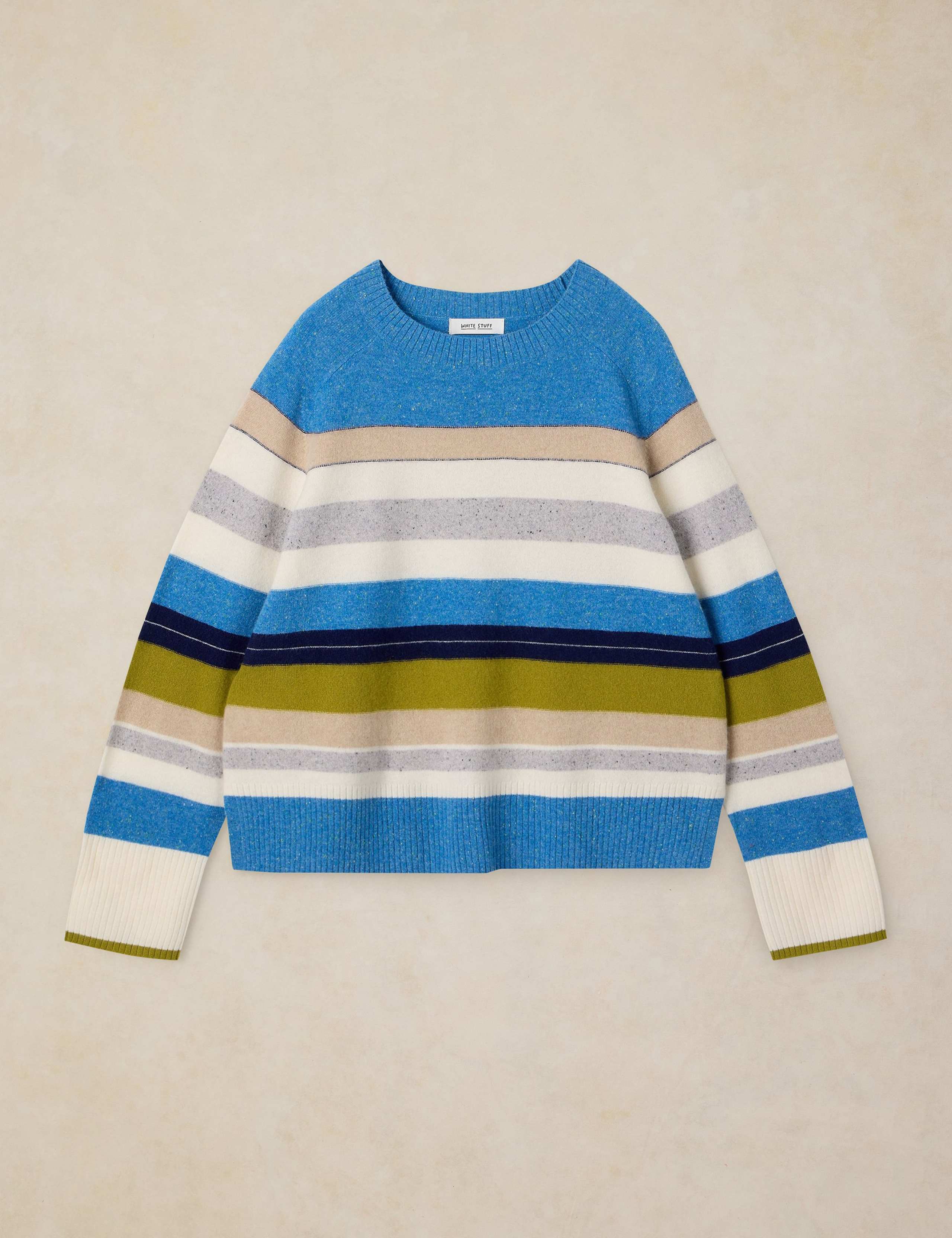 Pure Cashmere Striped Crew Neck Jumper 2 of 6