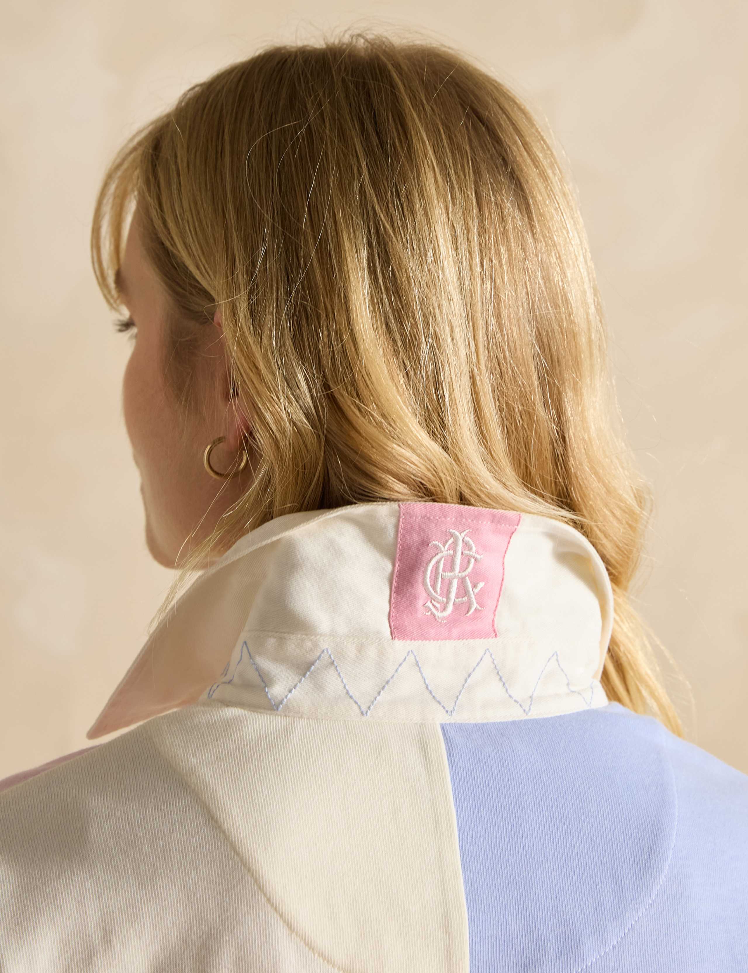 Pure Cotton Colour Block Collared Rugby Top 8 of 8