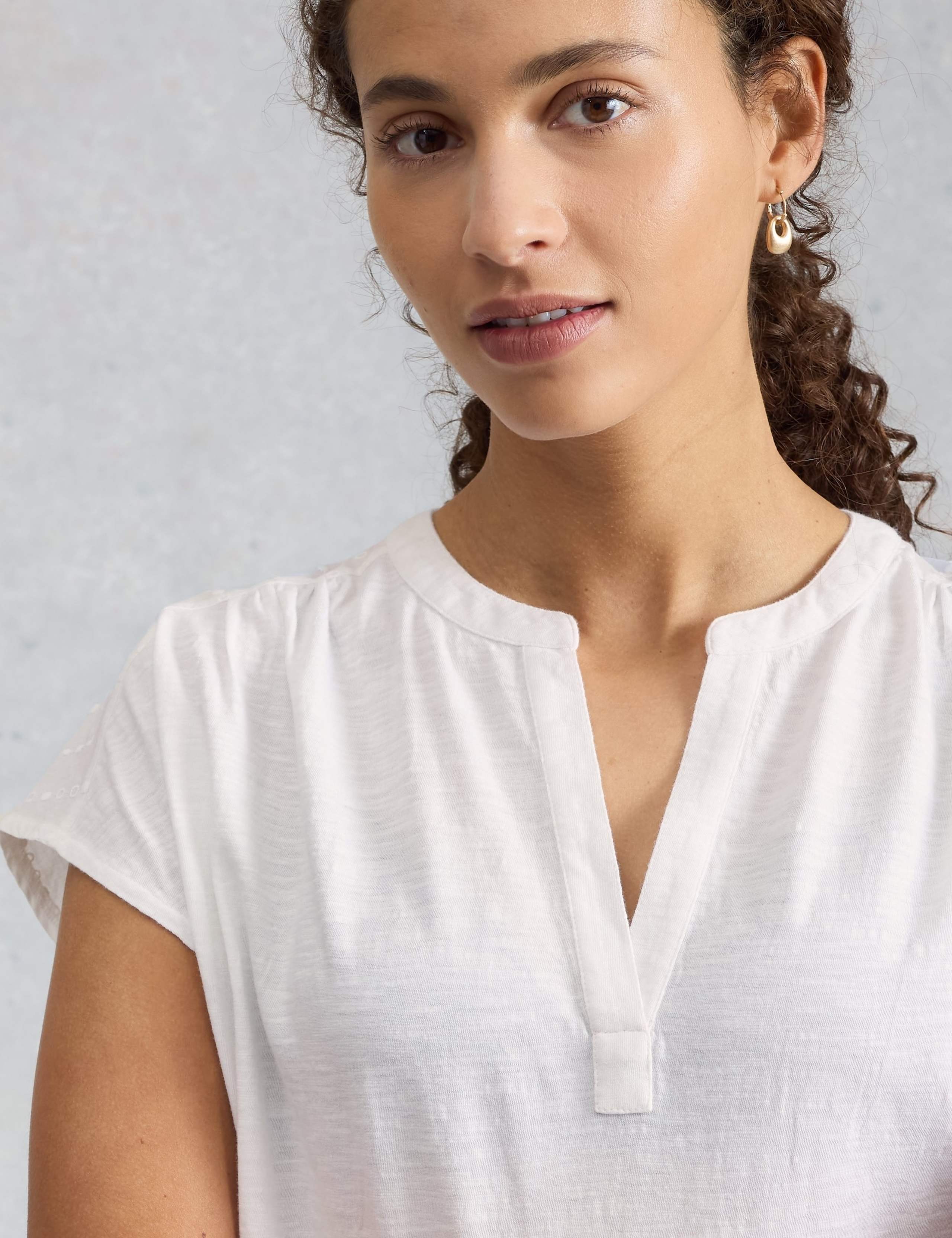 Pure Cotton Broderie T-Shirt 4 of 6