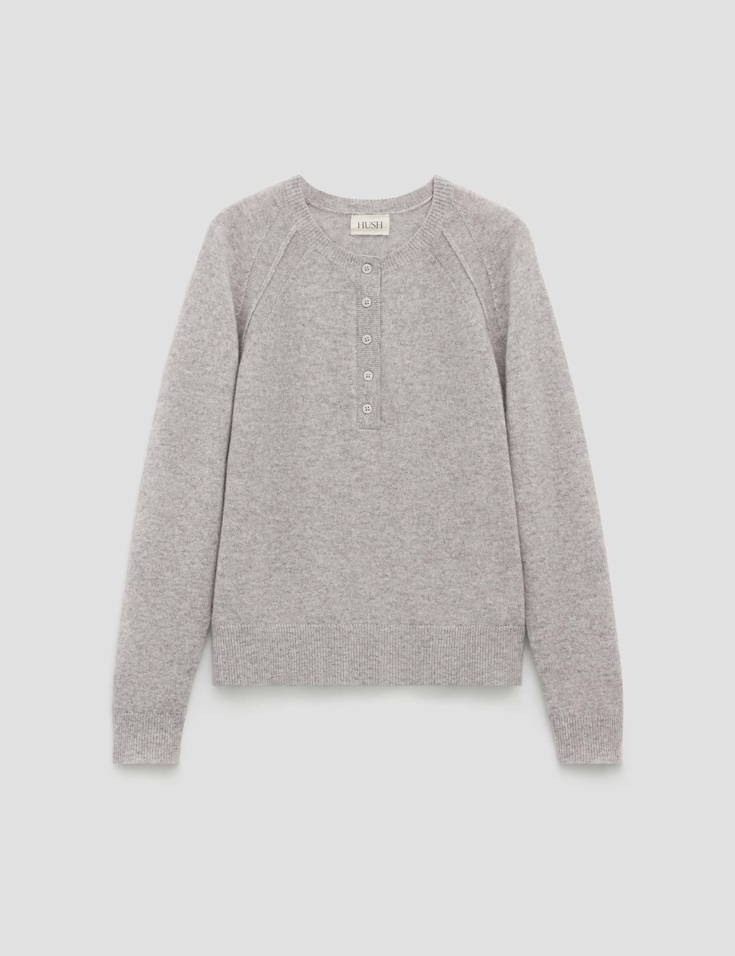 Pure Cashmere Henley Neck Jumper 2 of 5